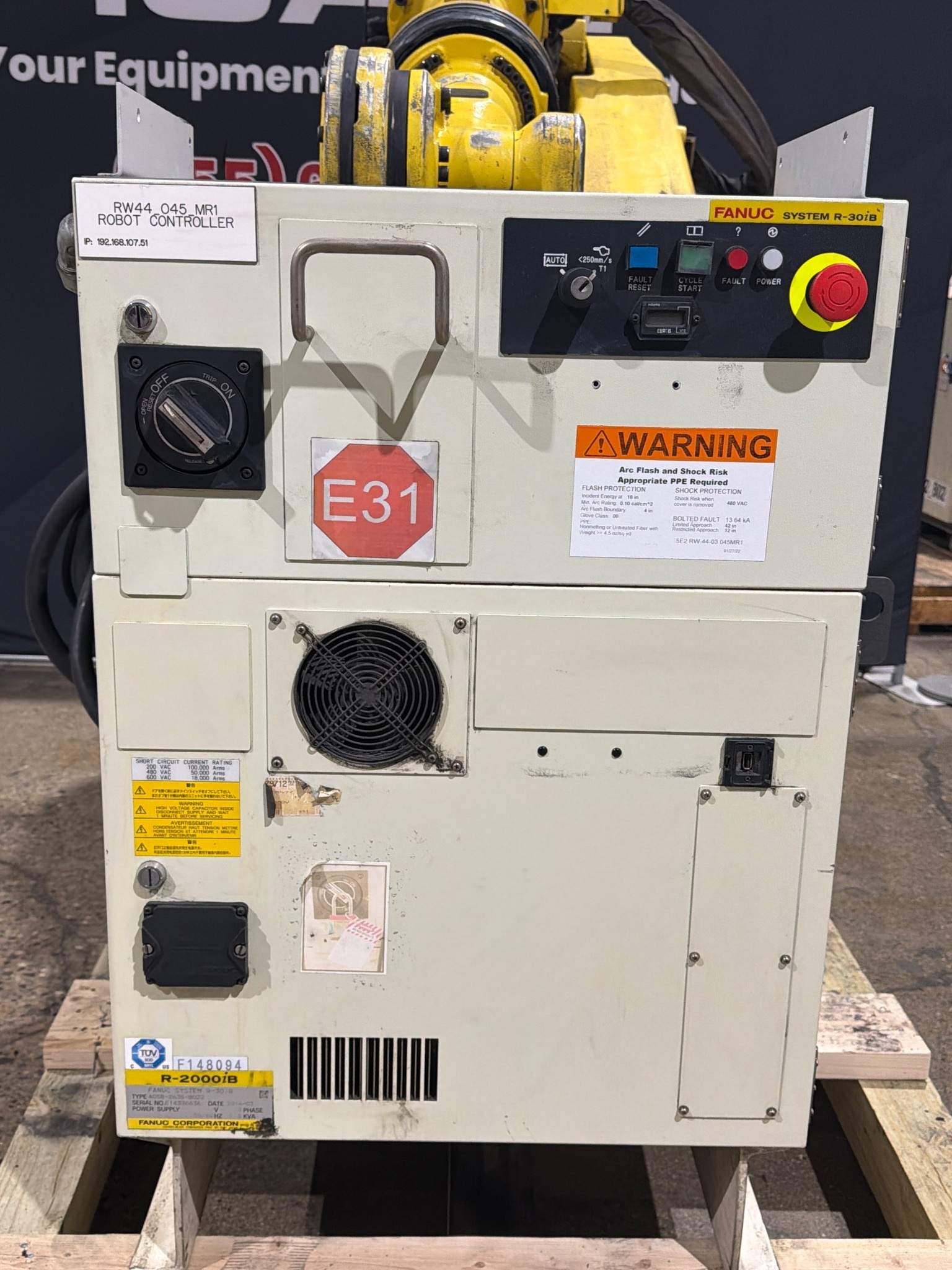 FANUC R-2000iB/210F Complete w/ R-30iB Controls USED 5