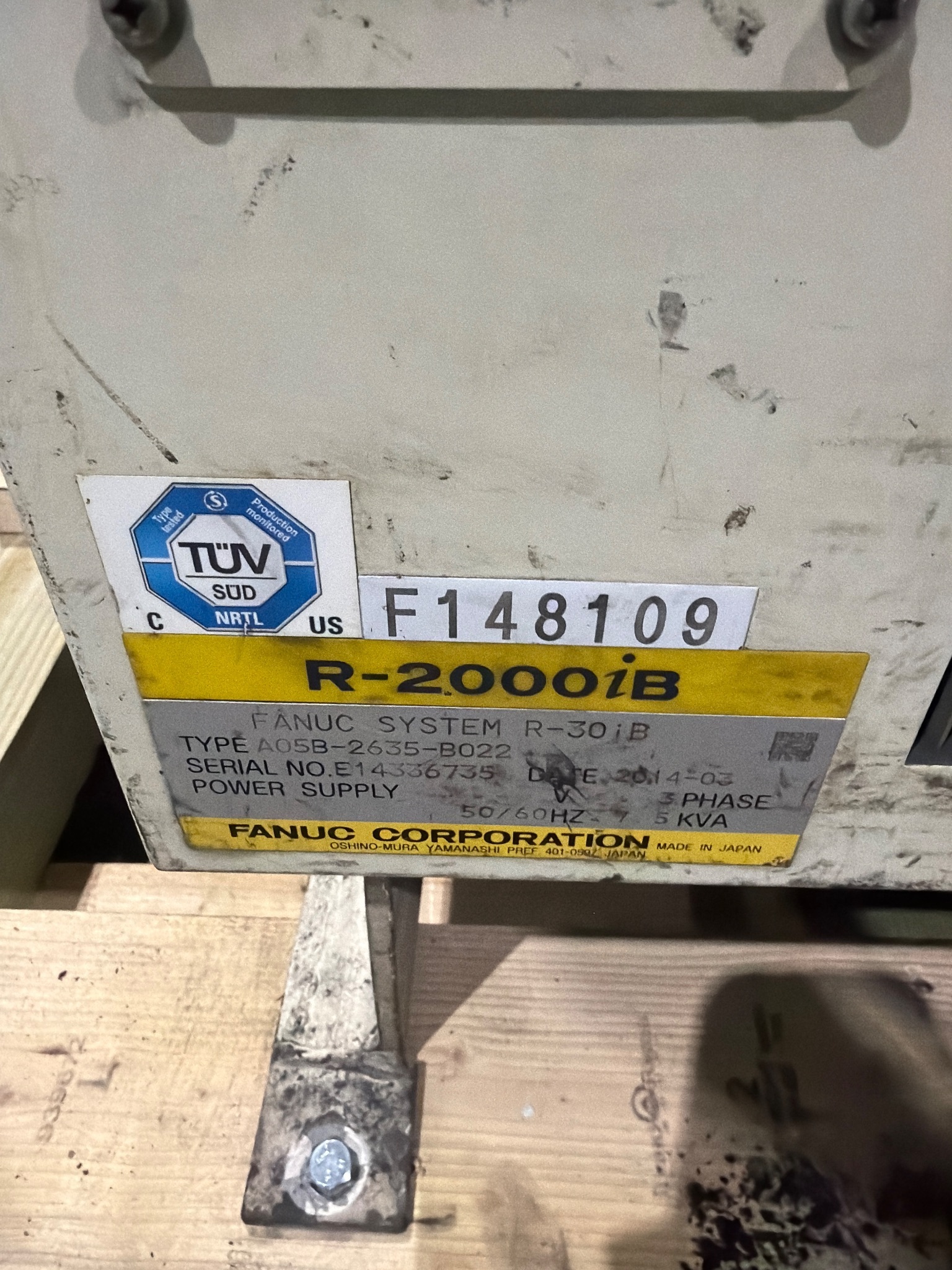 FANUC R-2000iB/210F Complete w/ R-30iB Controls USED 9
