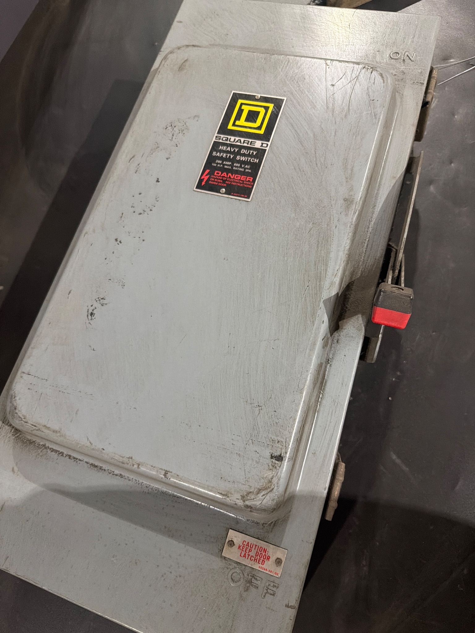 SQUARE D HU364AWK Safety Disconnect Switch USED 1