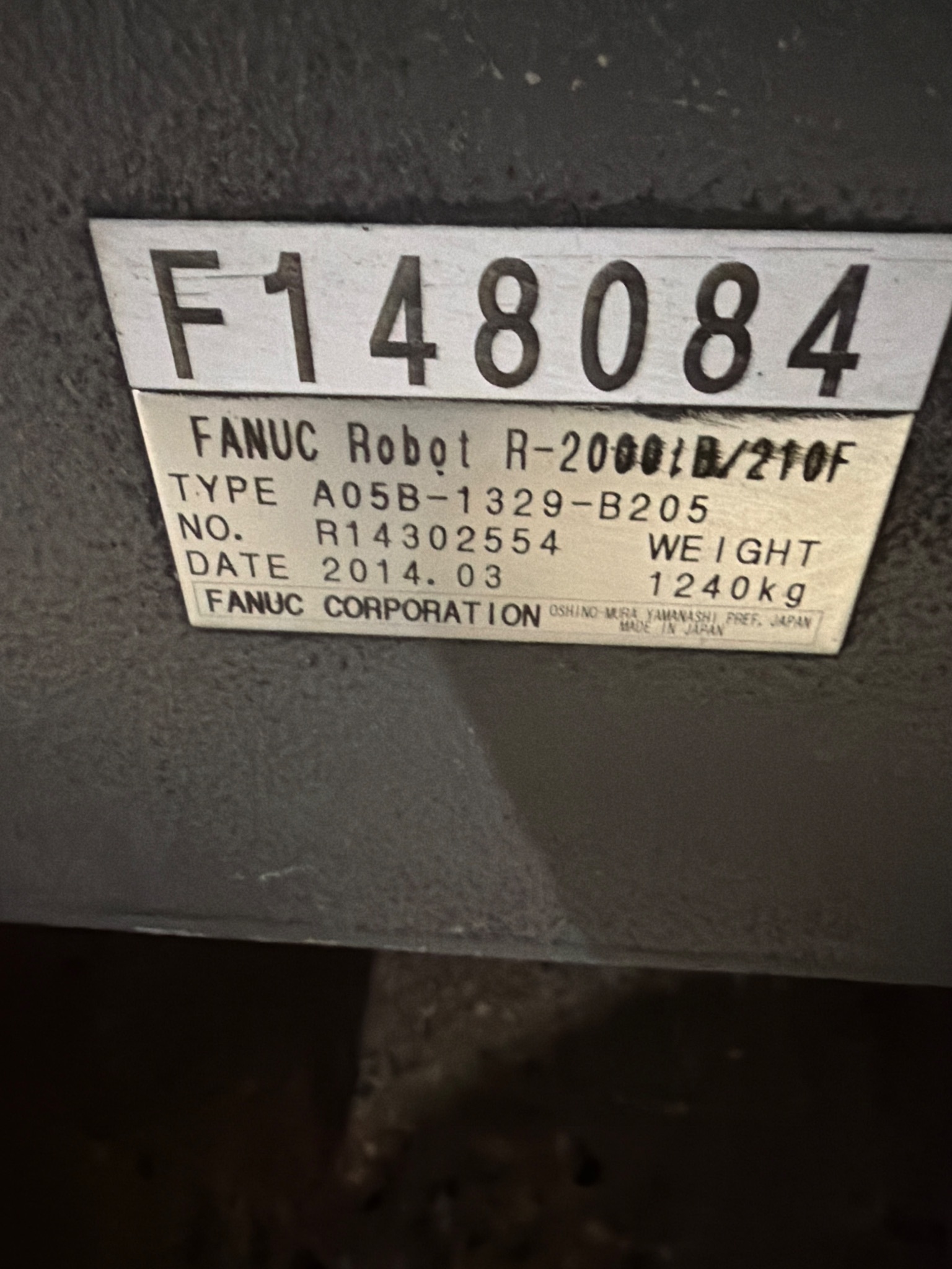 FANUC R-2000iB/210F Complete w/ R-30iB Controls USED 7