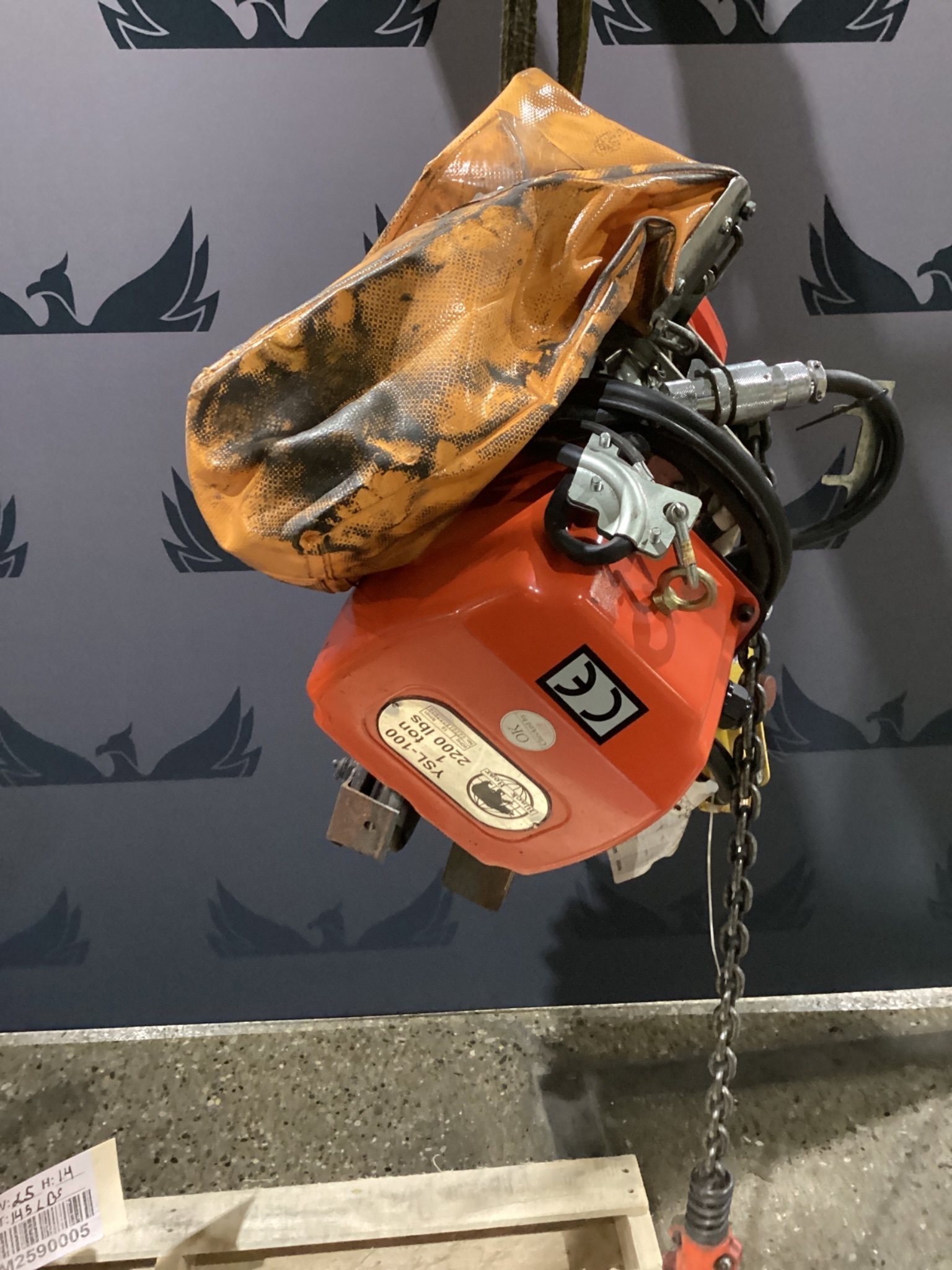 BLACK BEAR YSL-100 1-Ton Electric Chain Hoist USED 0