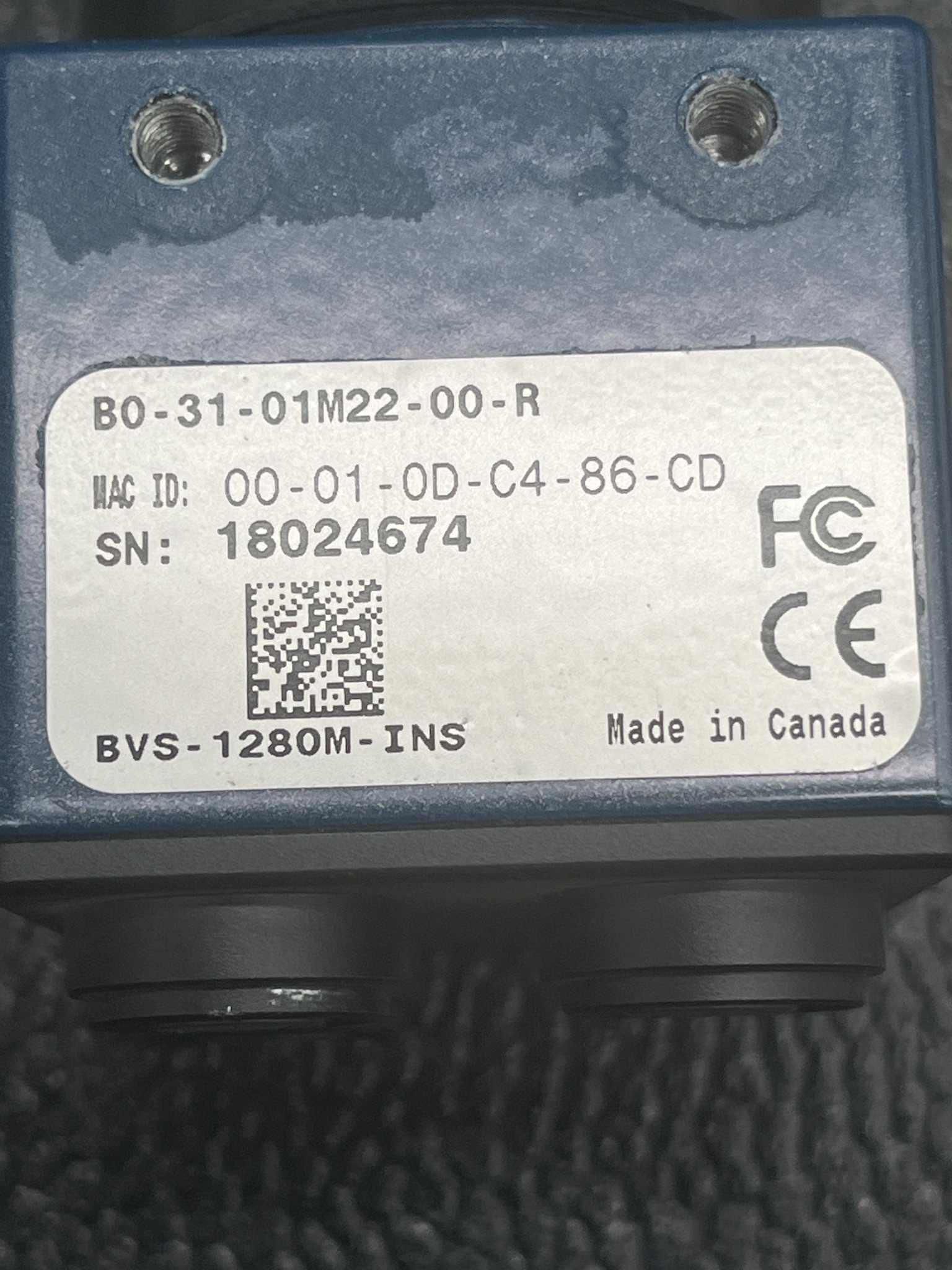TELEDYNE DALSA BVS-1280M-INS Vision System Camera USED 6