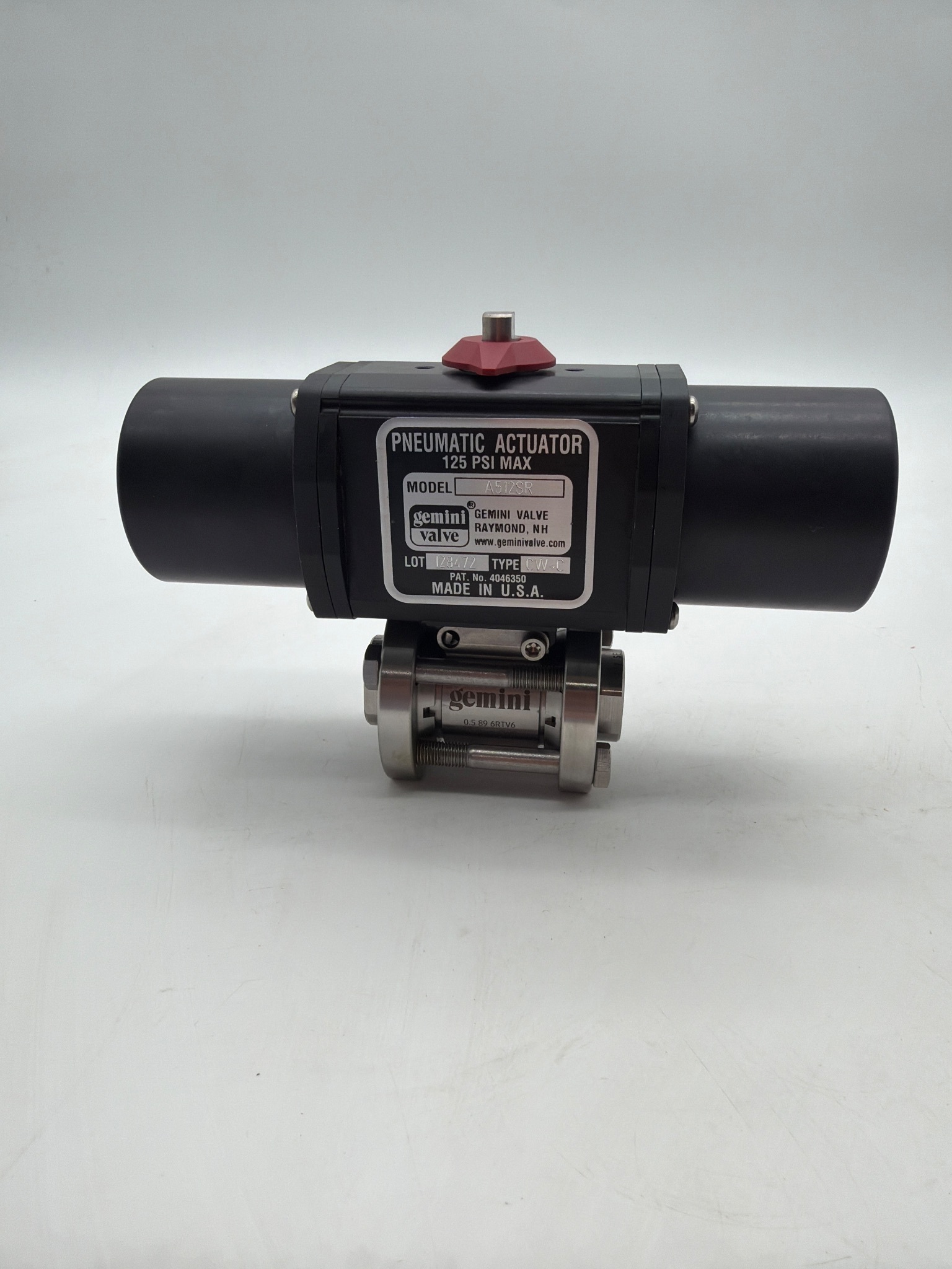 GEMINI A512SR Type: CW-C Pneumatic Actuator 125 PSI USED 0