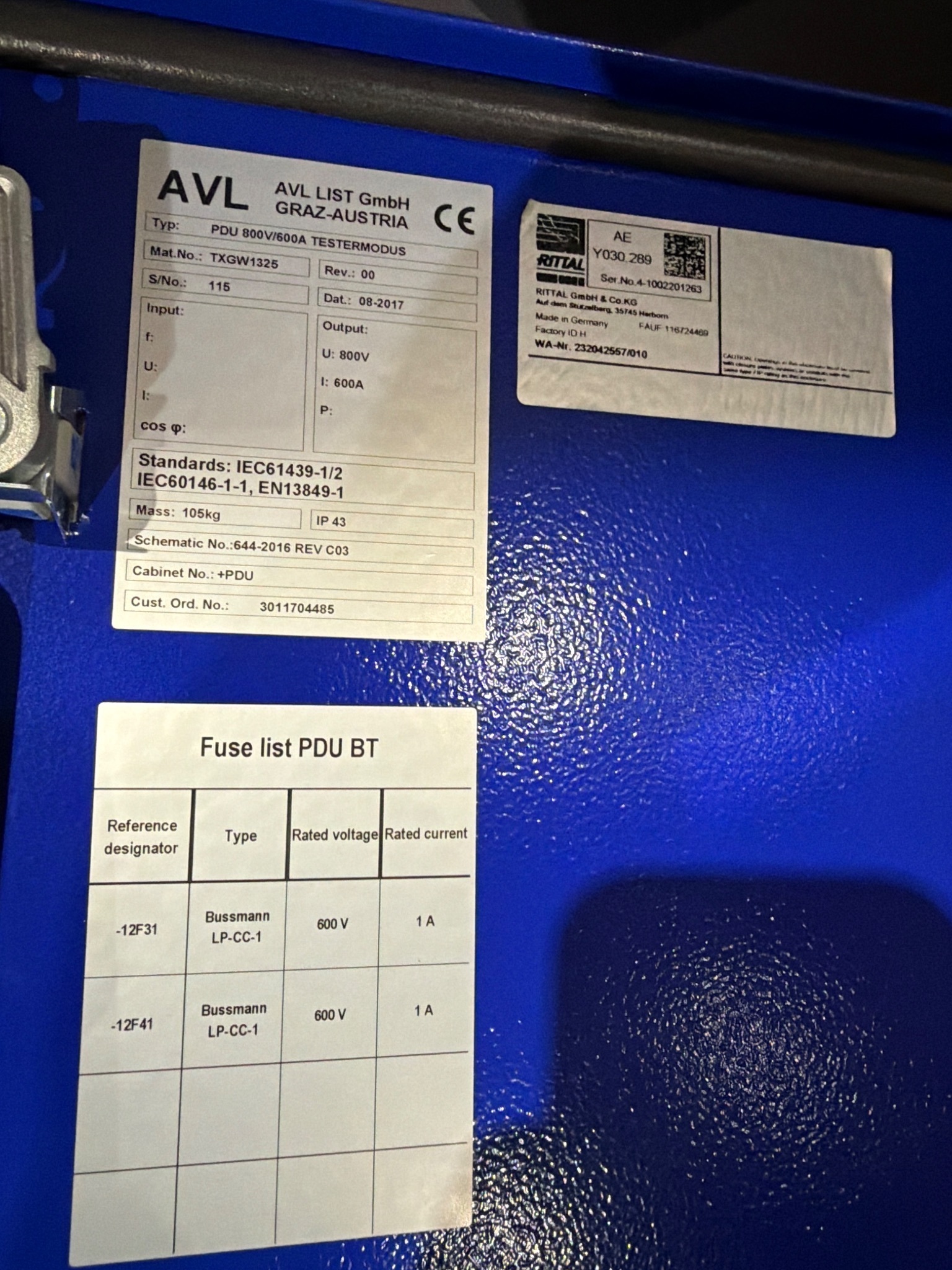 AVL PDU 800V/600A TESTERMODUS Battery Tester USED 6