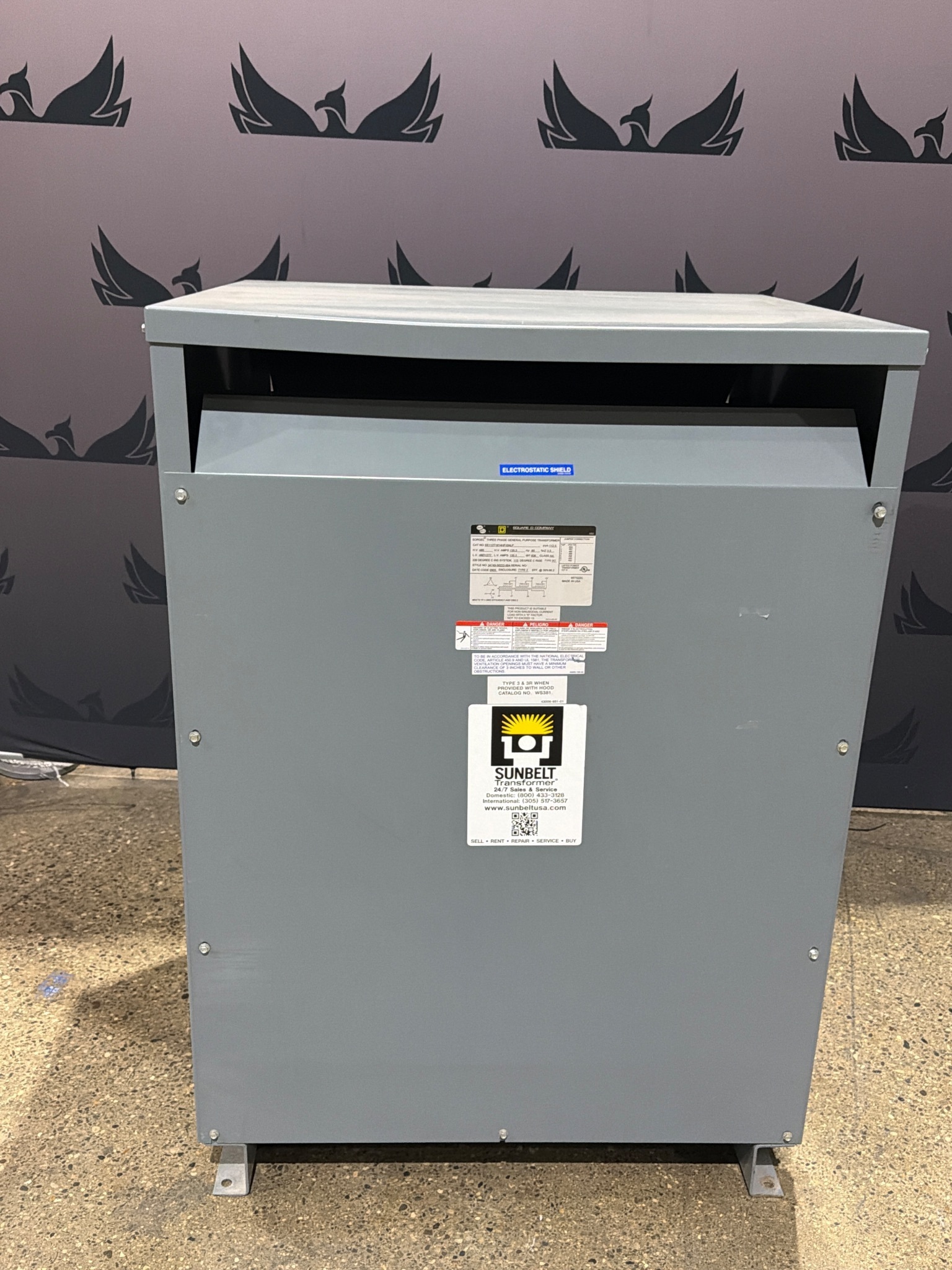 SQUARE D EE112T1814HFISNLP 112.5 KVA 3PH General Purpose Transformer USED 0