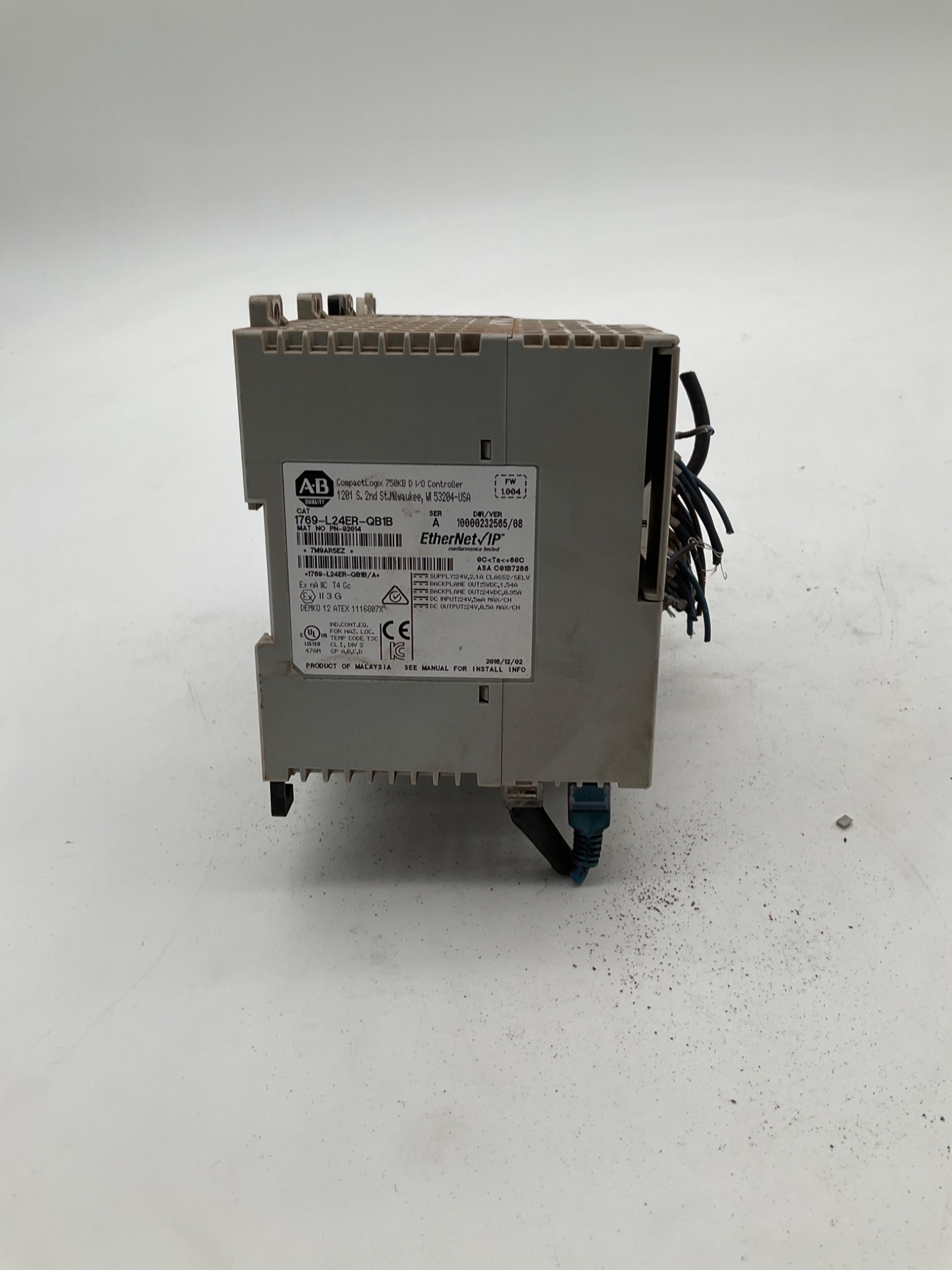 ALLEN BRADLEY 1769-L24ER-QB1B CompactLogix 750KB D I/O Controller USED 3