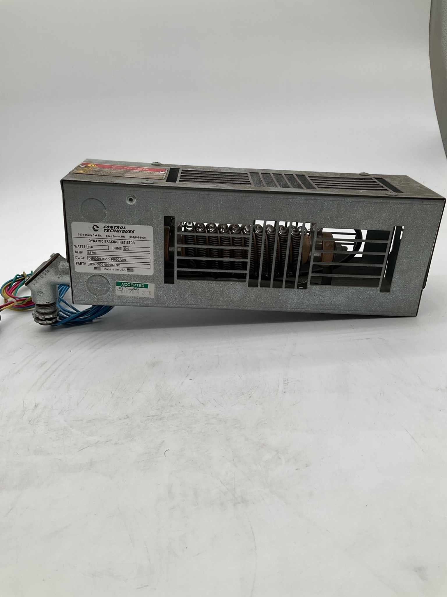 CONTROL TECHNIQUES DBR-0800-00300-ENC Dynamic Braking Resistor USED 2