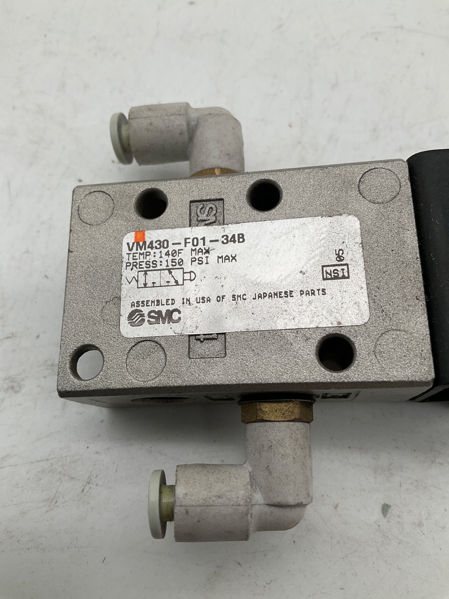 SMC VM430-F01-34B 2 Pos. Selector Control Pneumatic Valve USED 1