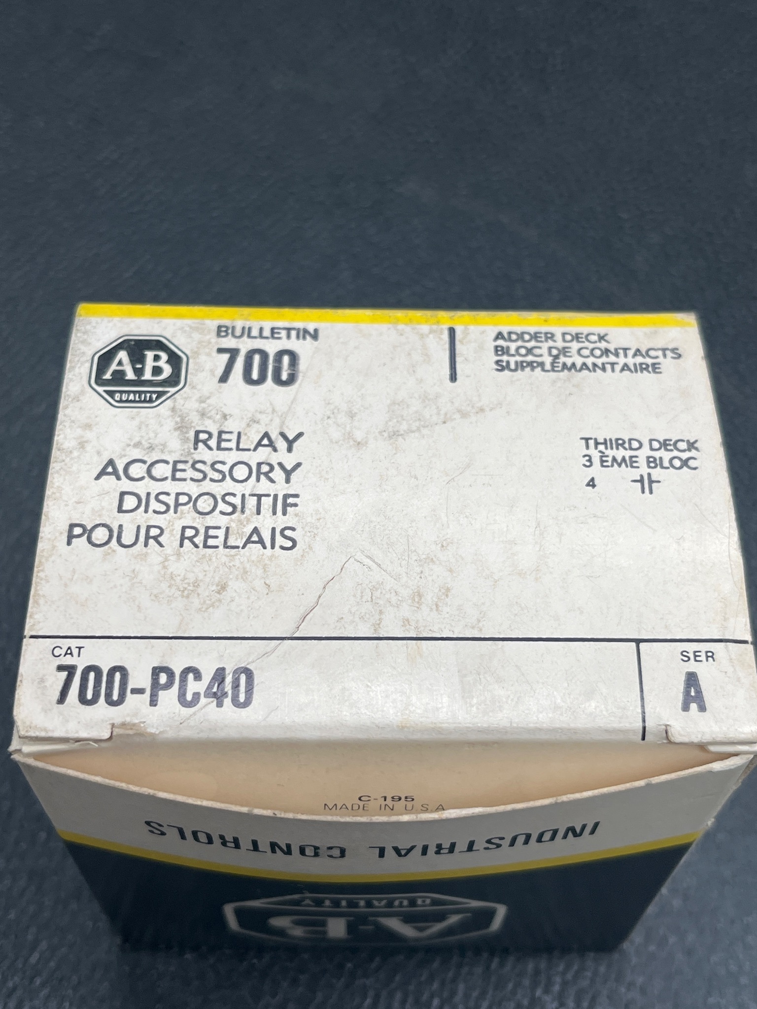 ALLEN BRADLEY 700-PC40 Relay Accessory NEW 5