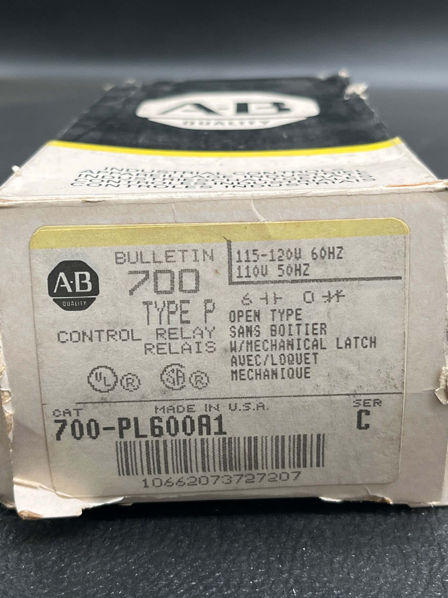 ALLEN BRADLEY 700-PL600A1 Type P Control Relay NEW 5