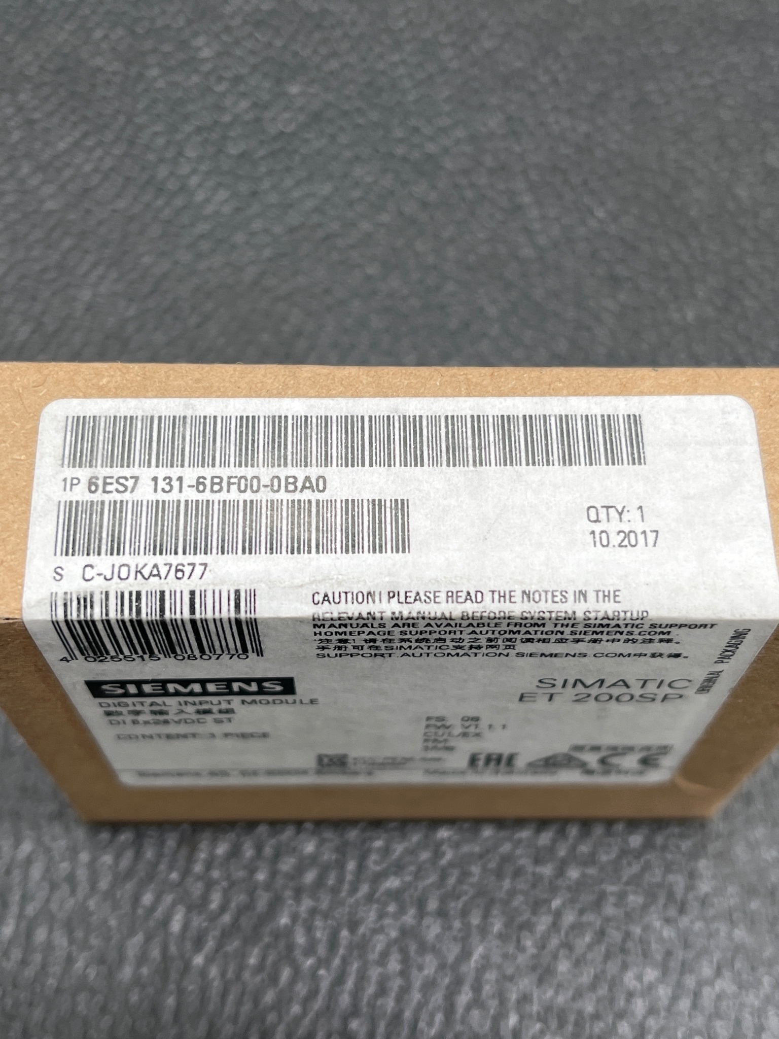SIEMENS 6ES7 131-6BF00-0BA0 Digital Input Module SIMATIC ET 200SP NEW 5