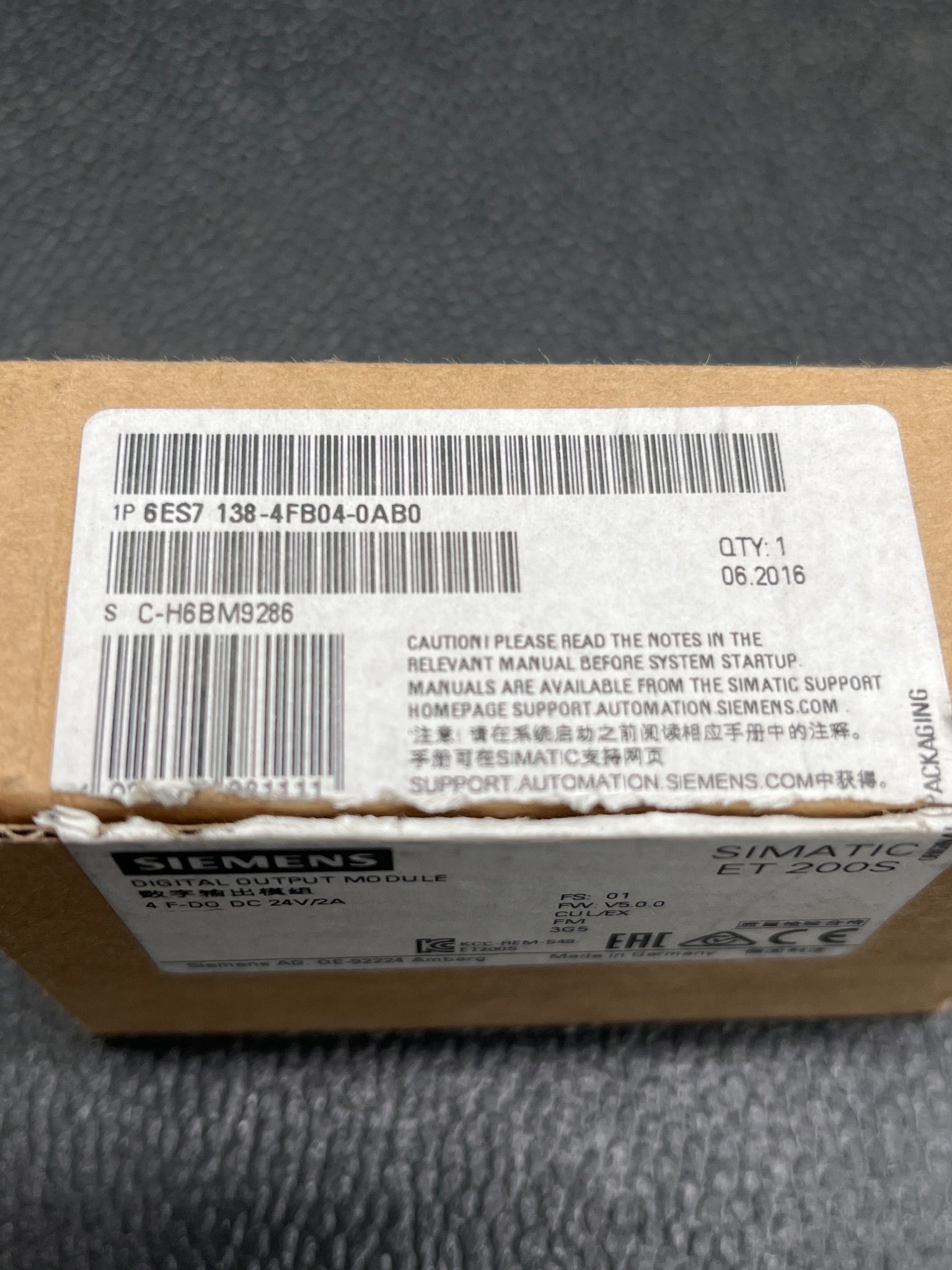 SIEMENS 6ES7 138-4FB04-0AB0 Digital Output Module SIMATIC ET 200S NEW 4