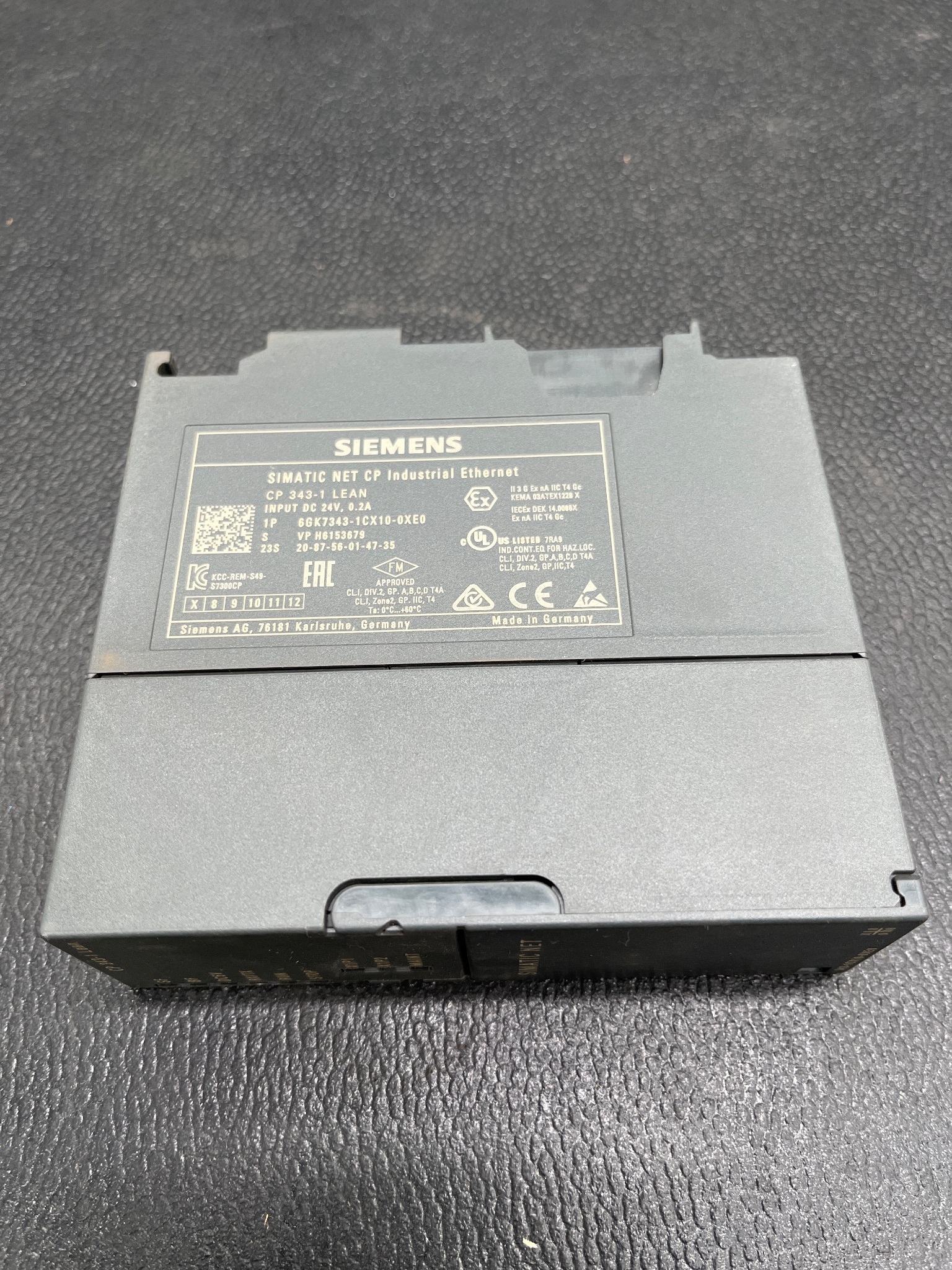 SIEMENS 6GK7343-1CX10-0XE0 SIMATIC NET CP Industrial Ethernet Module USED 1