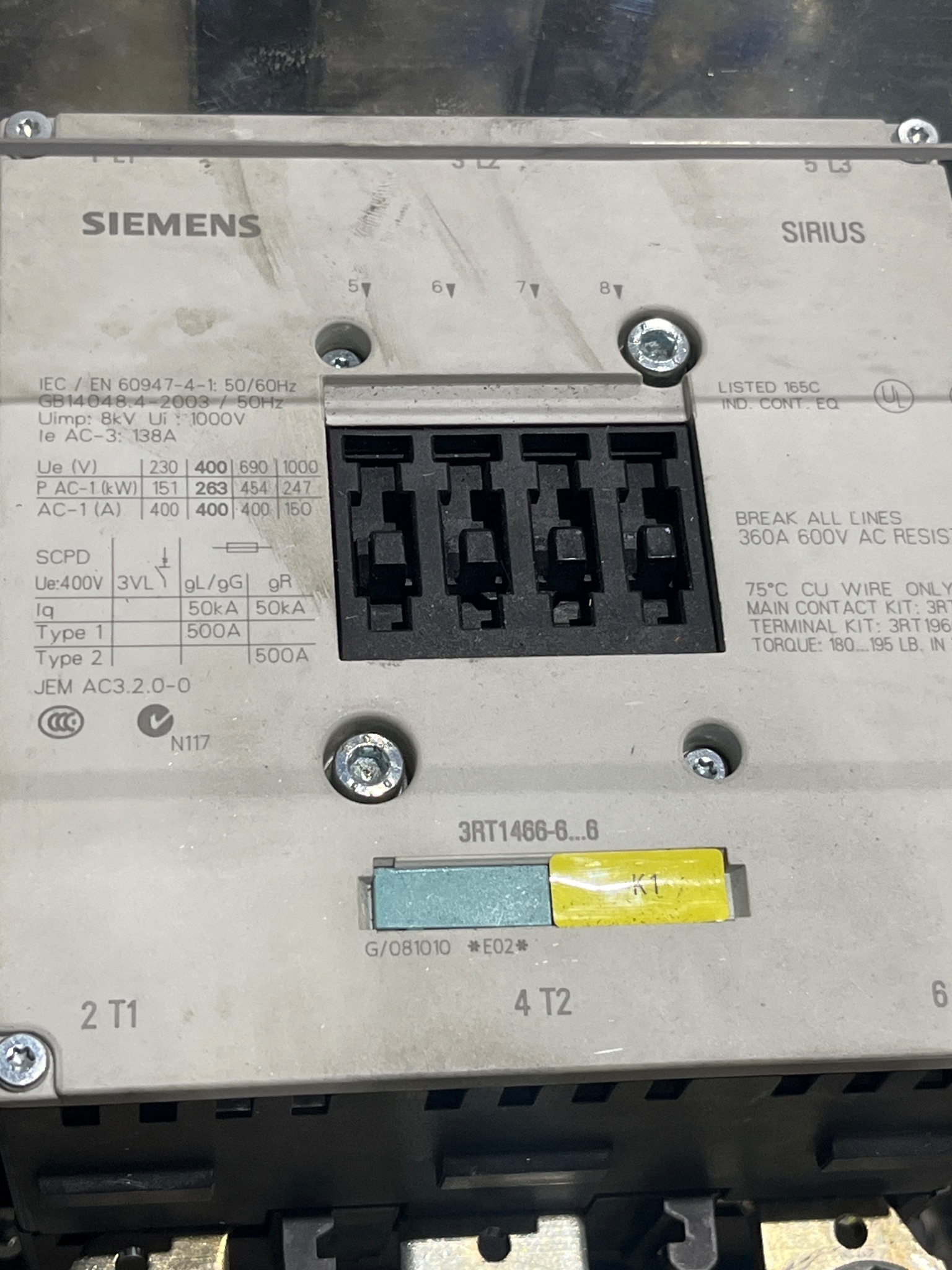 SIEMENS 6SE7032-6ED87-1FC5 SIMOVERT Masterdrives Clean Power Filter USED 1