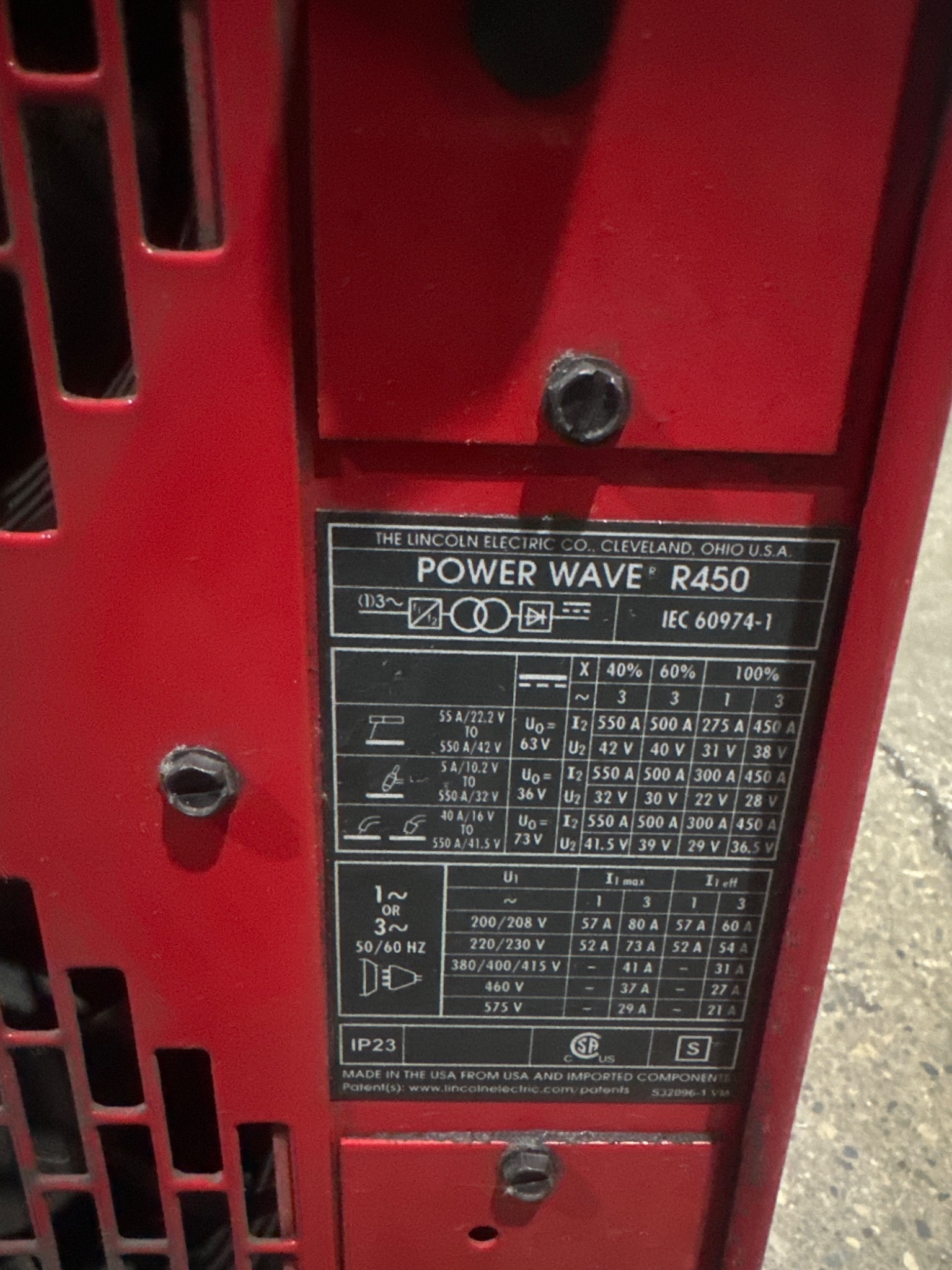 LINCOLN ELECTRIC Power Wave R450 Welder K3451-1 USED 5