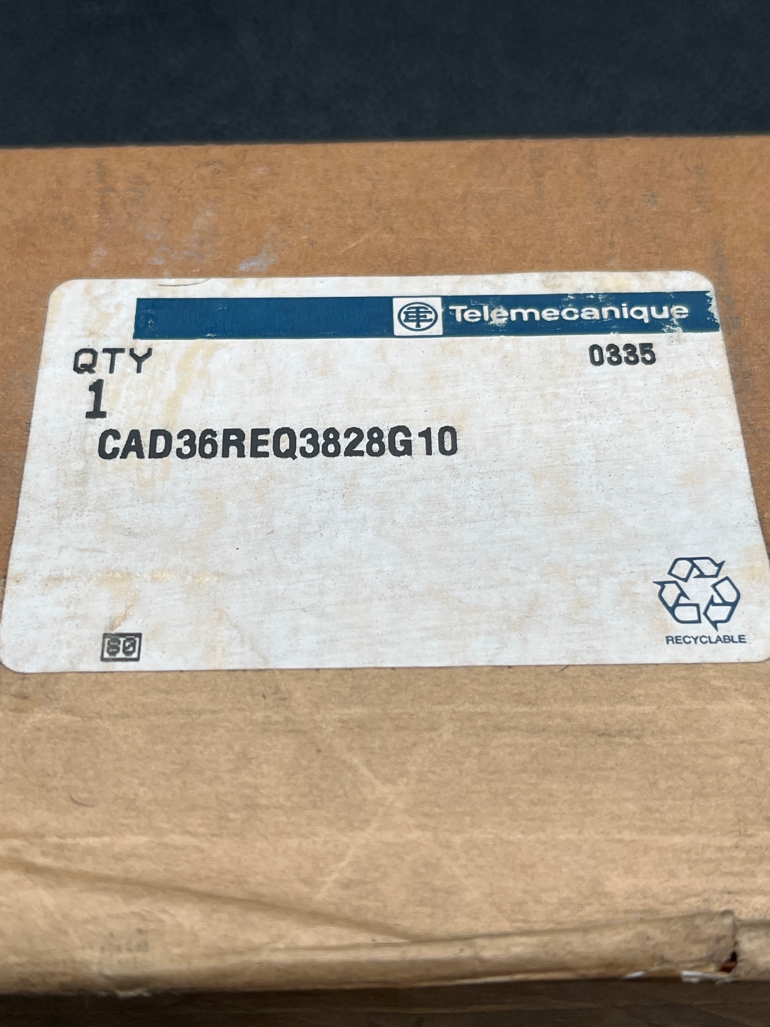 TELEMECANIQUE CAD36REQ3828G10 CONTROL RELAY USED 4
