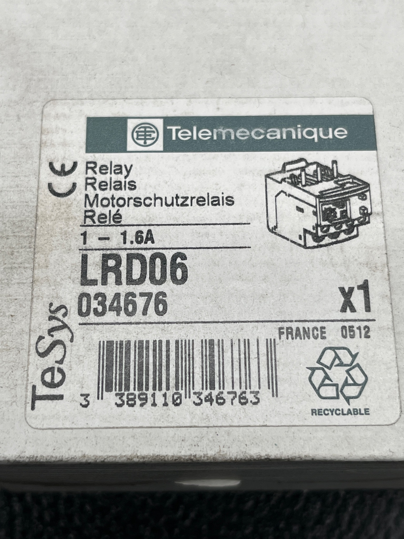 TELEMECANIQUE LRD06 Thermal Overload Relay NEW 4