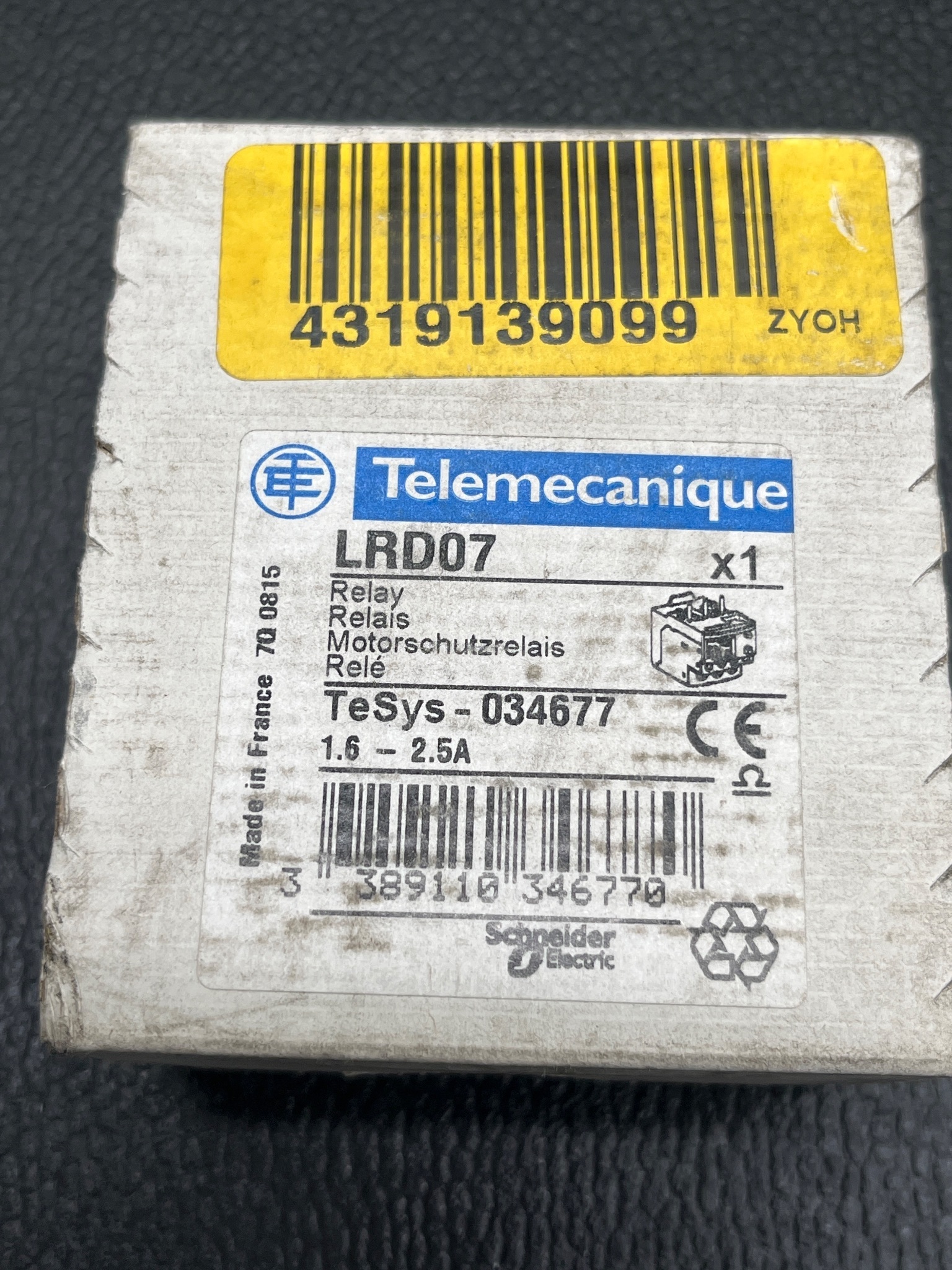 TELEMECANIQUE LRD07 Thermal Overload Relay NEW 4