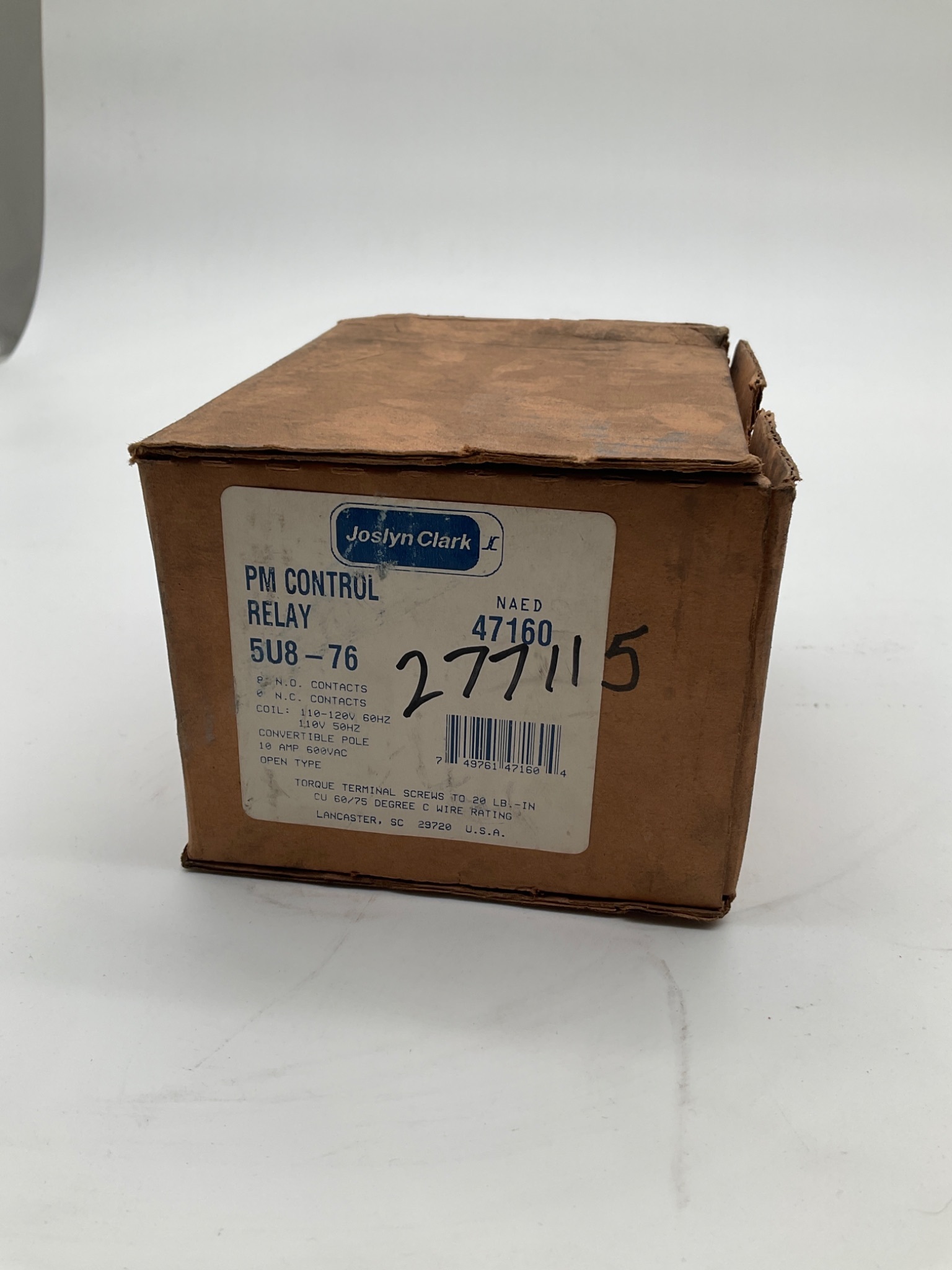 Joslyn Clark 5U8-76 PM Control Relay NEW 0