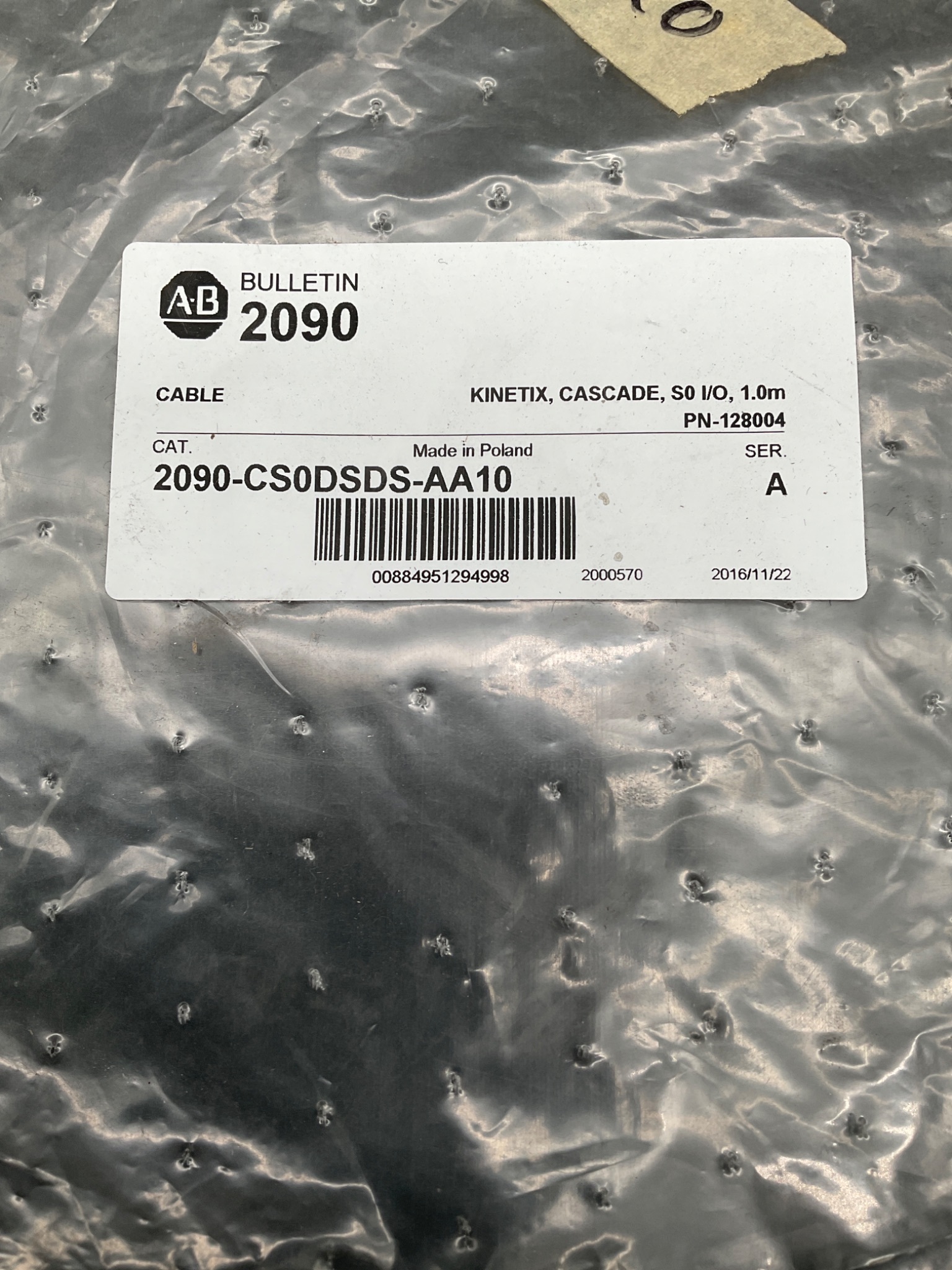 ALLEN BRADLEY 2090-CS0DSDS-AA10 Kinetix S0 I/O 1m Cable NEW 2