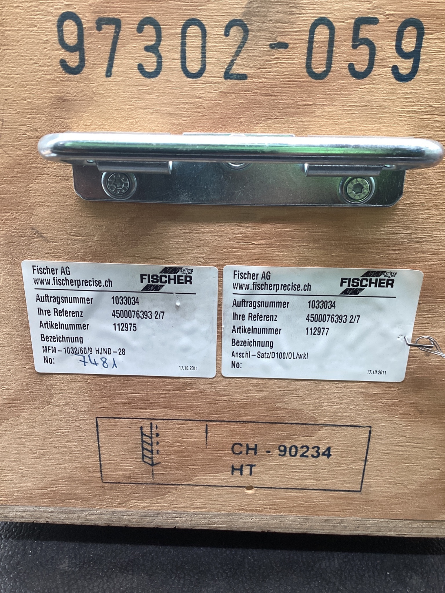 FISCHER MFM-1032/60/9 HJND-28 PRECISION MOTOR SPINDLE USED 6