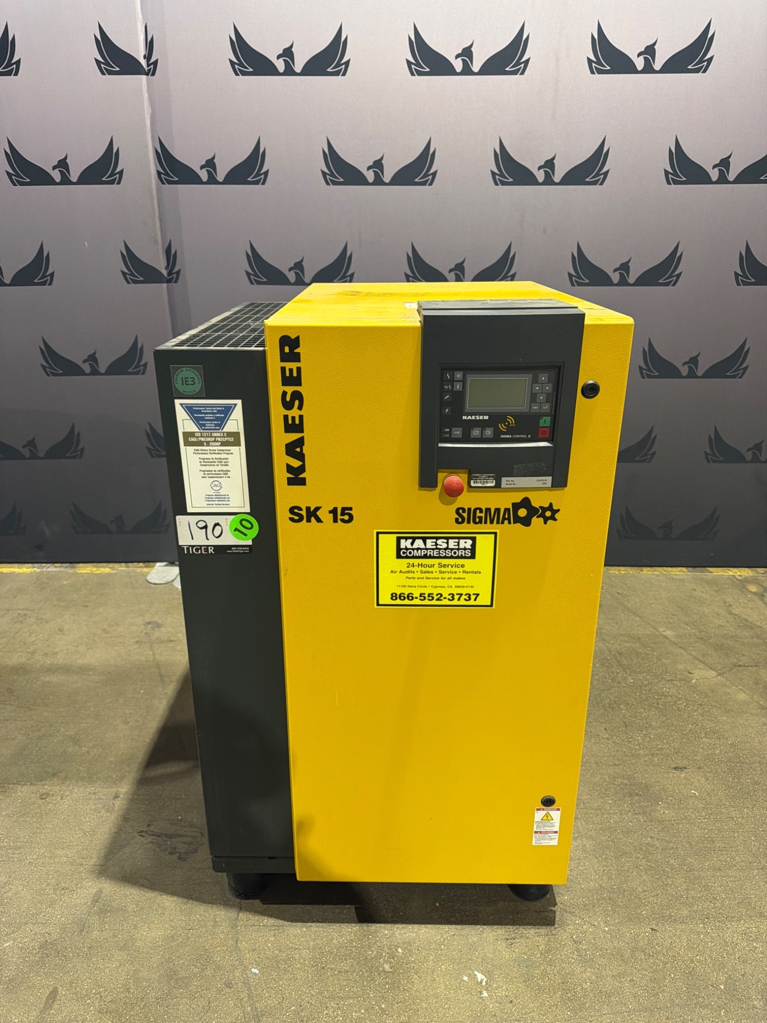 2017 KAESER SK 15 15HP Rotary Screw Compressor USED 0