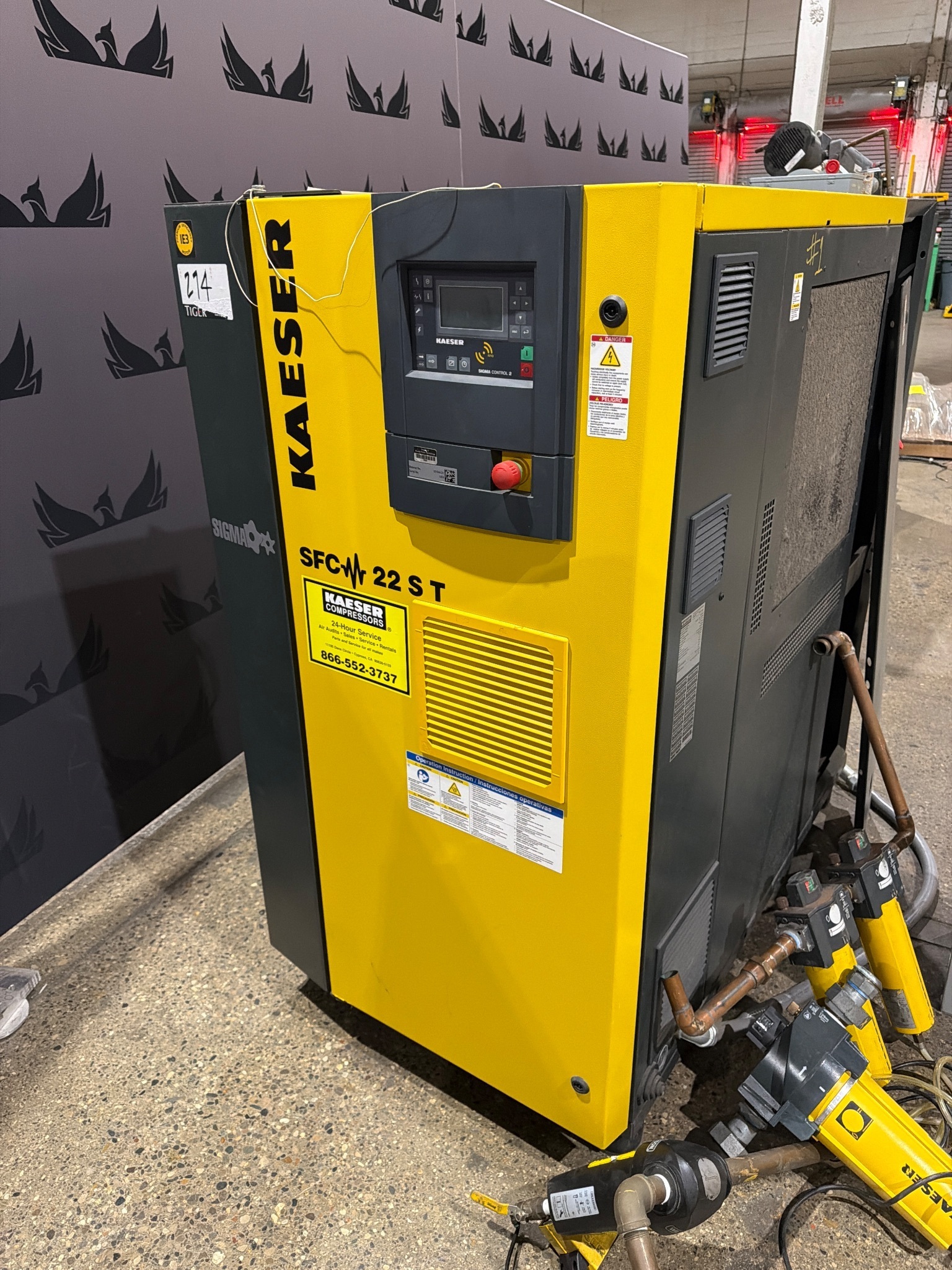 2021 KAESER SFC 22S T 30HP Rotary Screw Compressor w/ ABT 40 Dryer USED 2