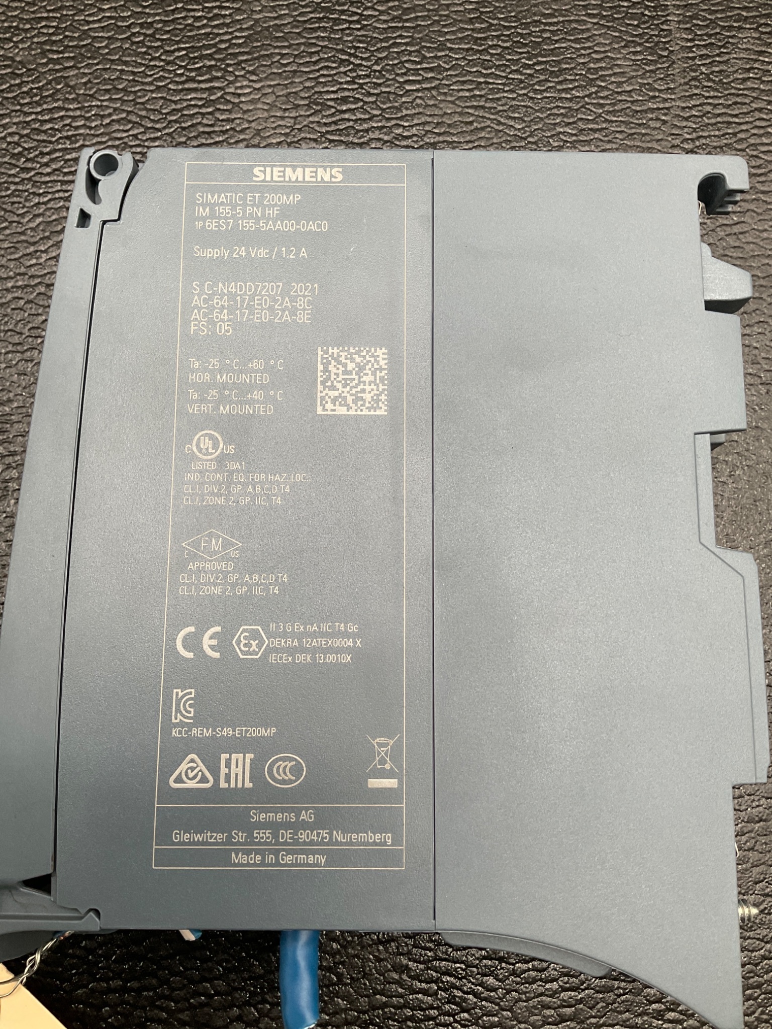 SIEMENS 6ES7155-5AA00-0AC0 ET 200MP INTERFACE MODULE PROFINET 2-PORT USED 2