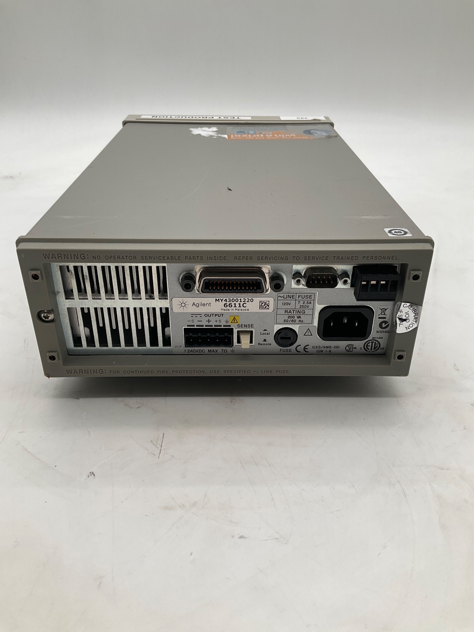 AGILENT 6611C System DC Power Supply USED 3
