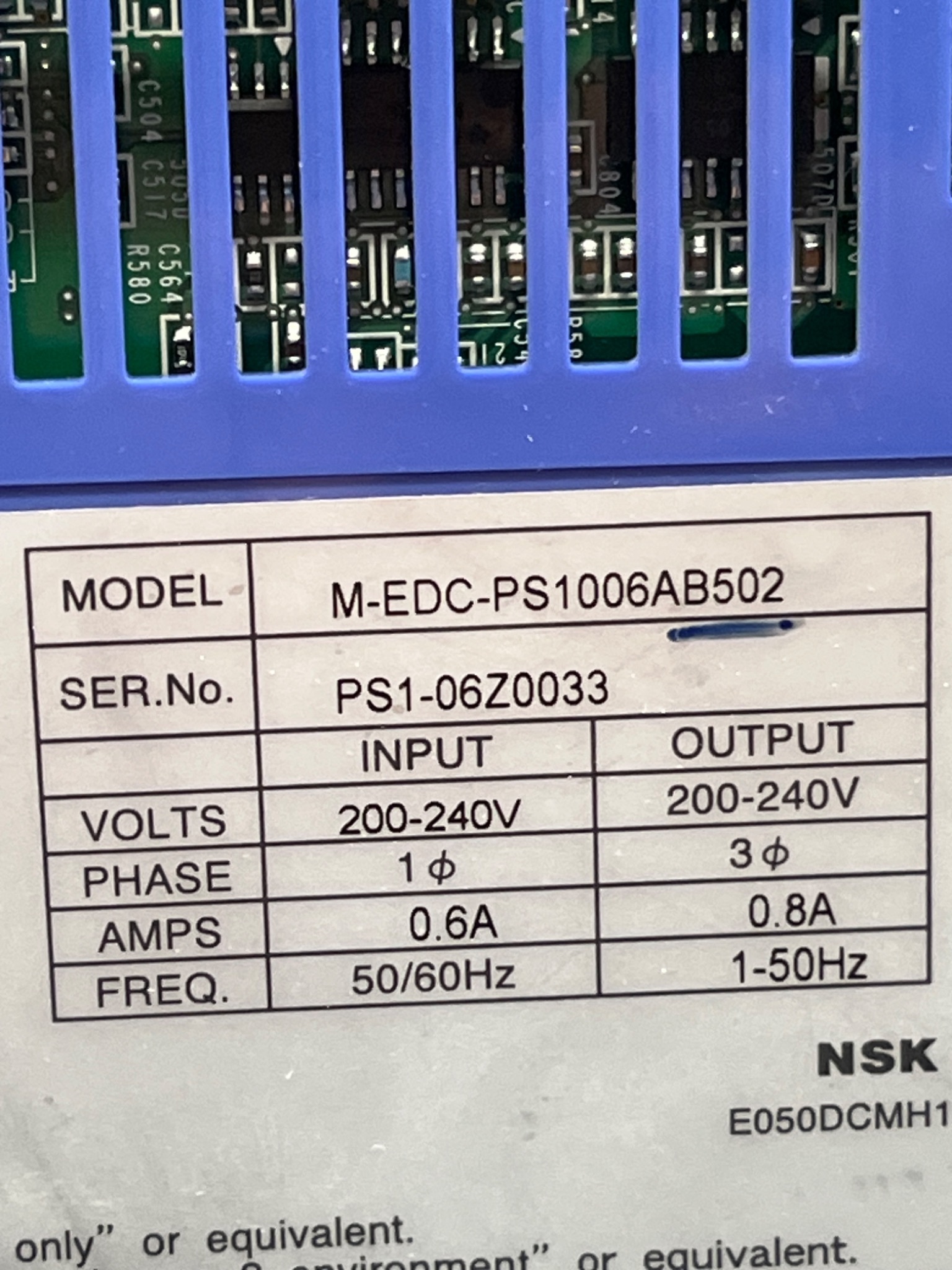 NSK EDC-PS1006AB502 MegaTorque Motor Drive USED 5