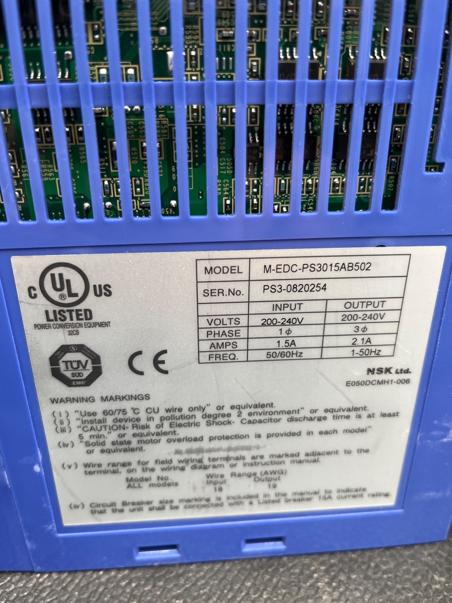 NSK EDC-PS3015AB502-A MegaTorque Motor Drive USED 5