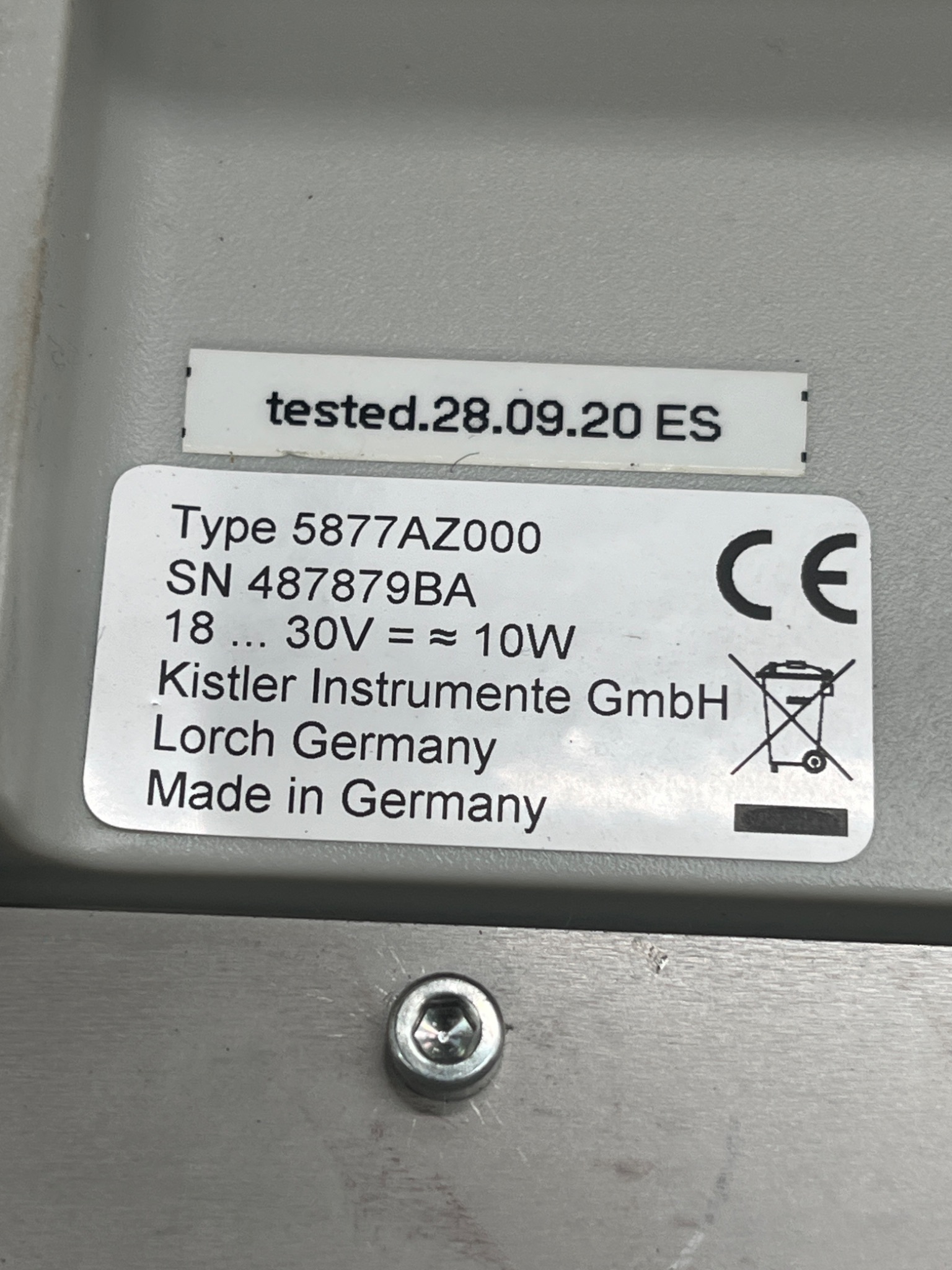 KISTLER 5877AZ000 Touch Panel Display Monitor USED 5