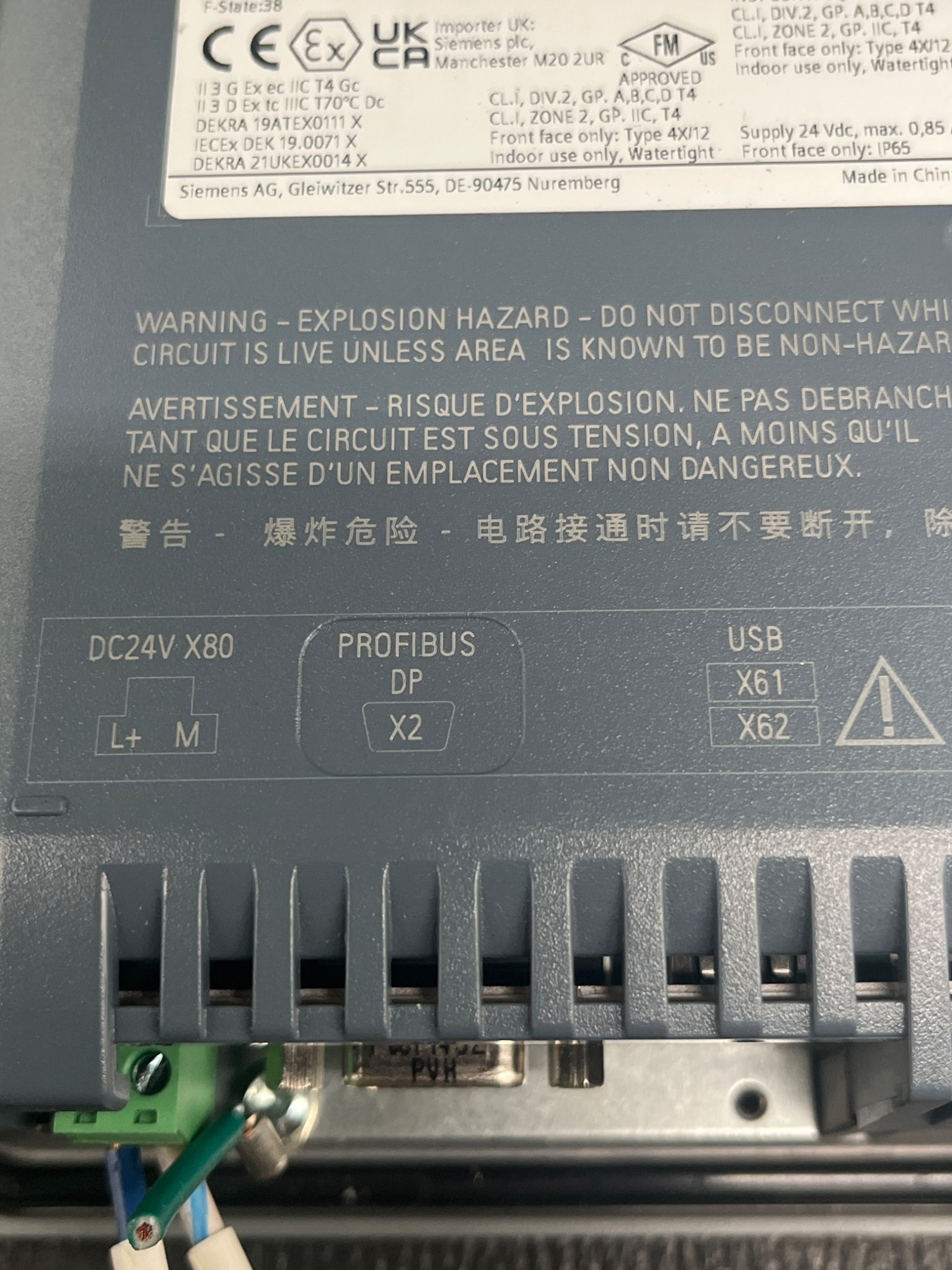 SIEMENS 6AV2124-0GC01-0AX0 TP700 Comfort HMI Panel USED 3