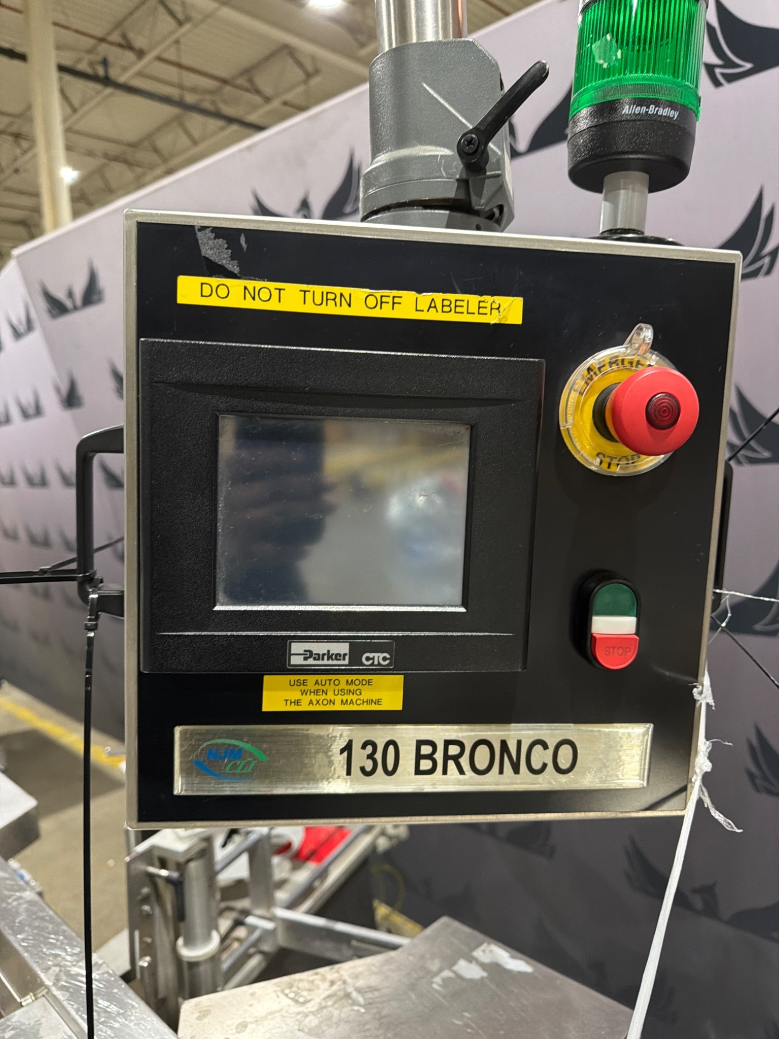NJM CLI BR130-S008 BRONCO 130 PRESSURE SENSITIVE LABELER USED 2