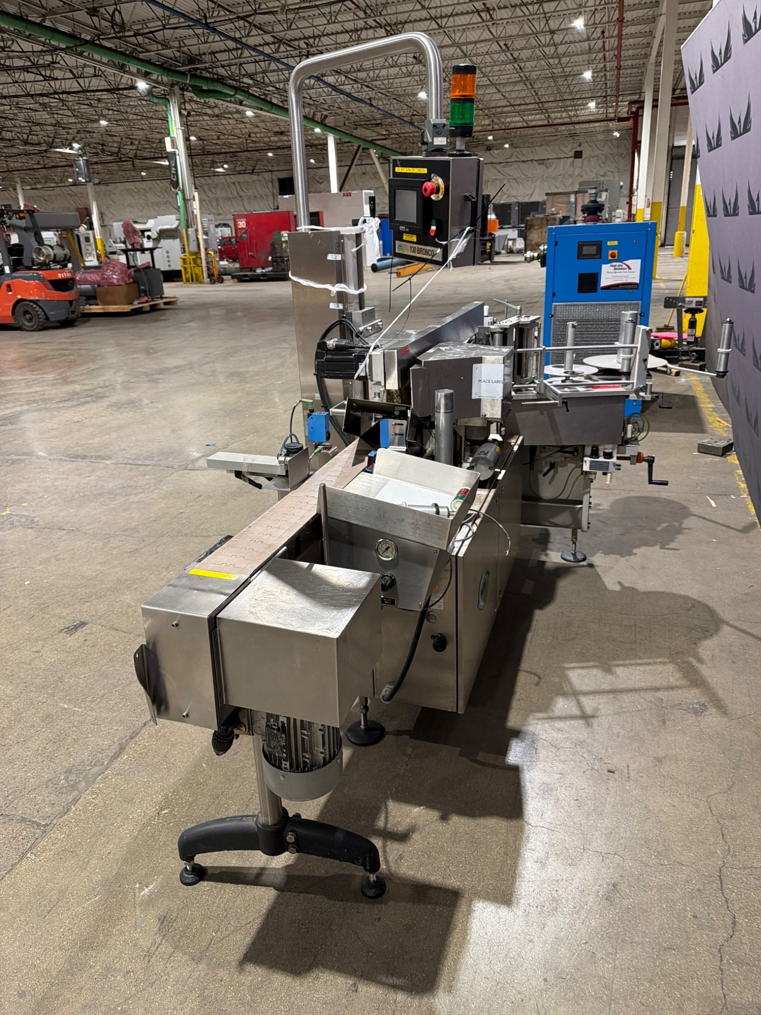 NJM CLI BR130-S008 BRONCO 130 PRESSURE SENSITIVE LABELER USED 8
