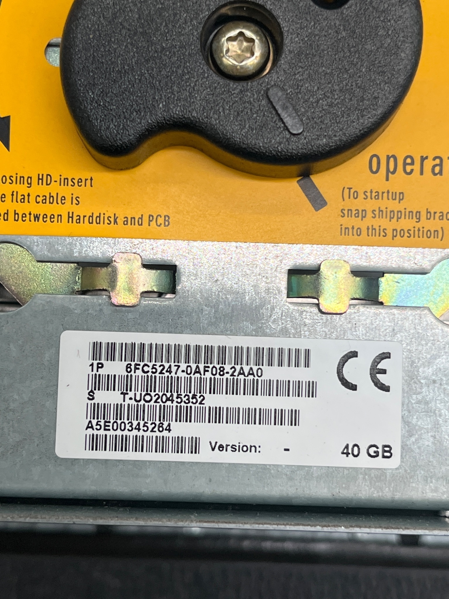 SIEMENS 6FC5210‑0DF25‑2AA0 SINUMERIK PCU 50 1.2GHz HMI USED 7