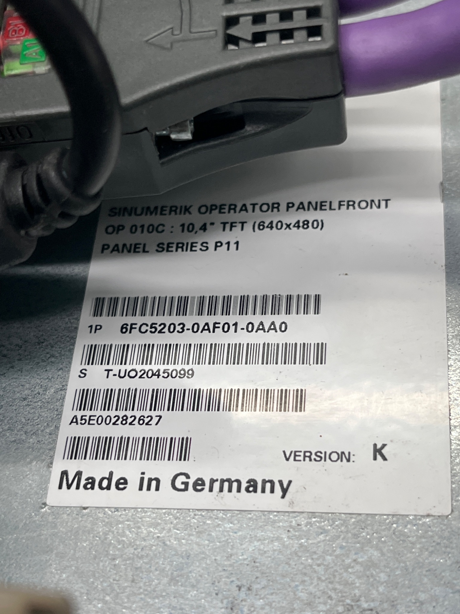 SIEMENS 6FC5210‑0DF25‑2AA0 SINUMERIK PCU 50 1.2GHz HMI USED 8
