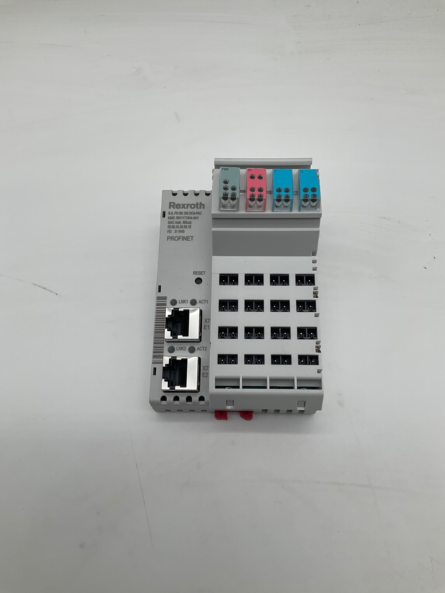 REXROTH R‑IL PN BK DI8 DO4‑PAC Profinet Module USED 0