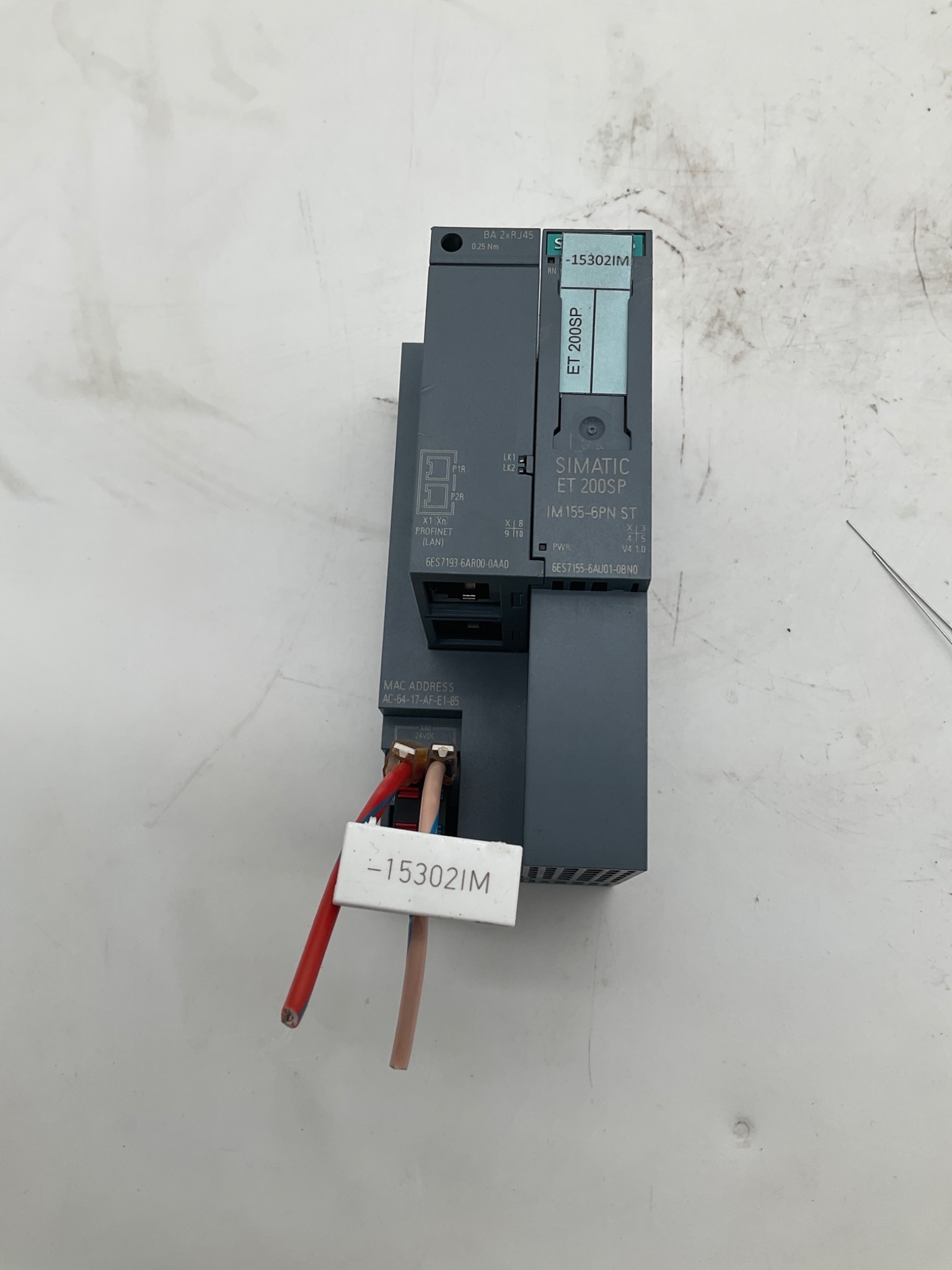 SIEMENS 6ES7193‑6AR00‑0AA0 SIMATIC S7 w/ 6ES7155‑6AU01‑0BN0 USED 0