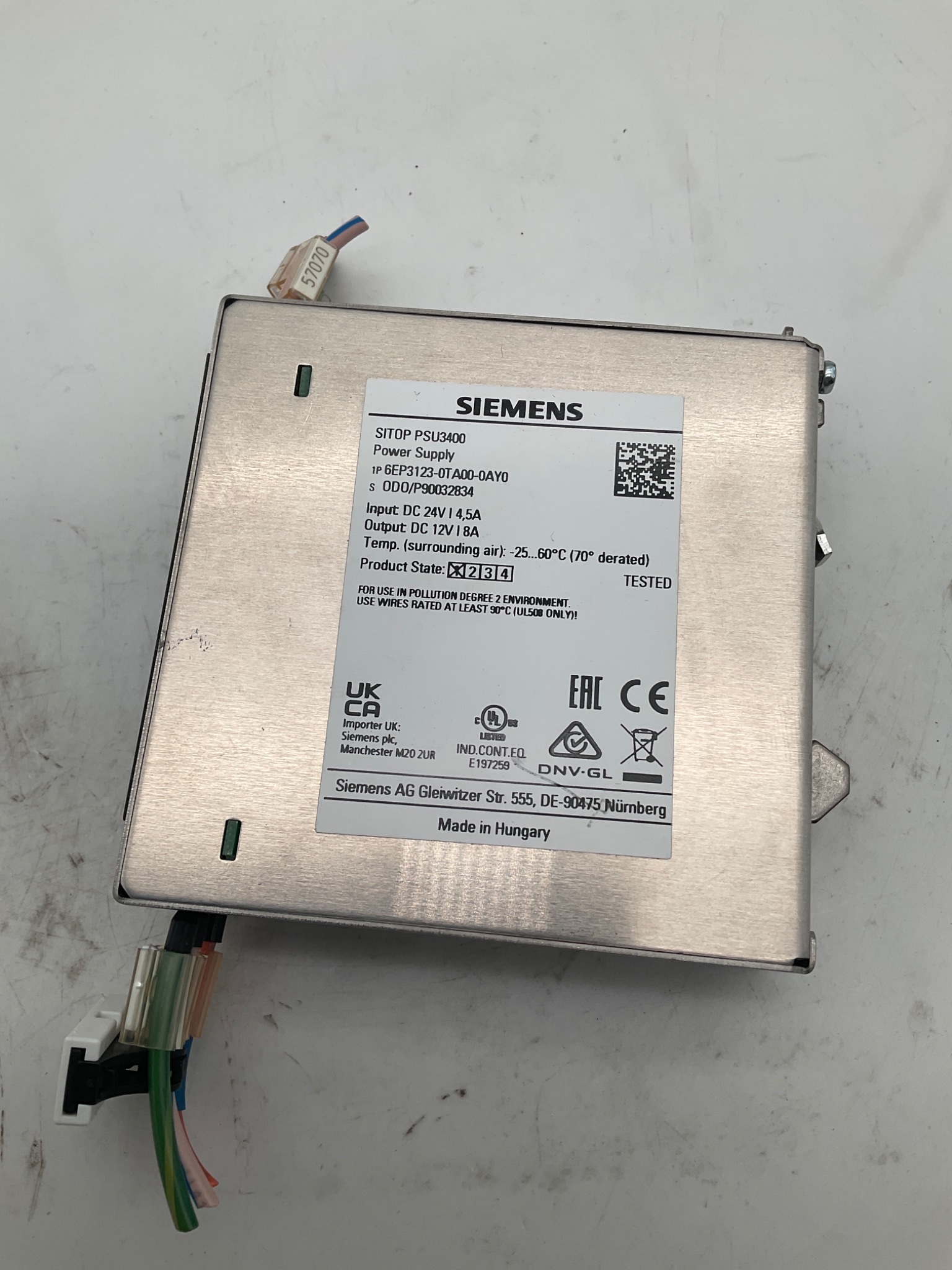 SIEMENS 6EP3123‑0TA00‑0AY0 SITOP PSU3400 Power Supply USED 1