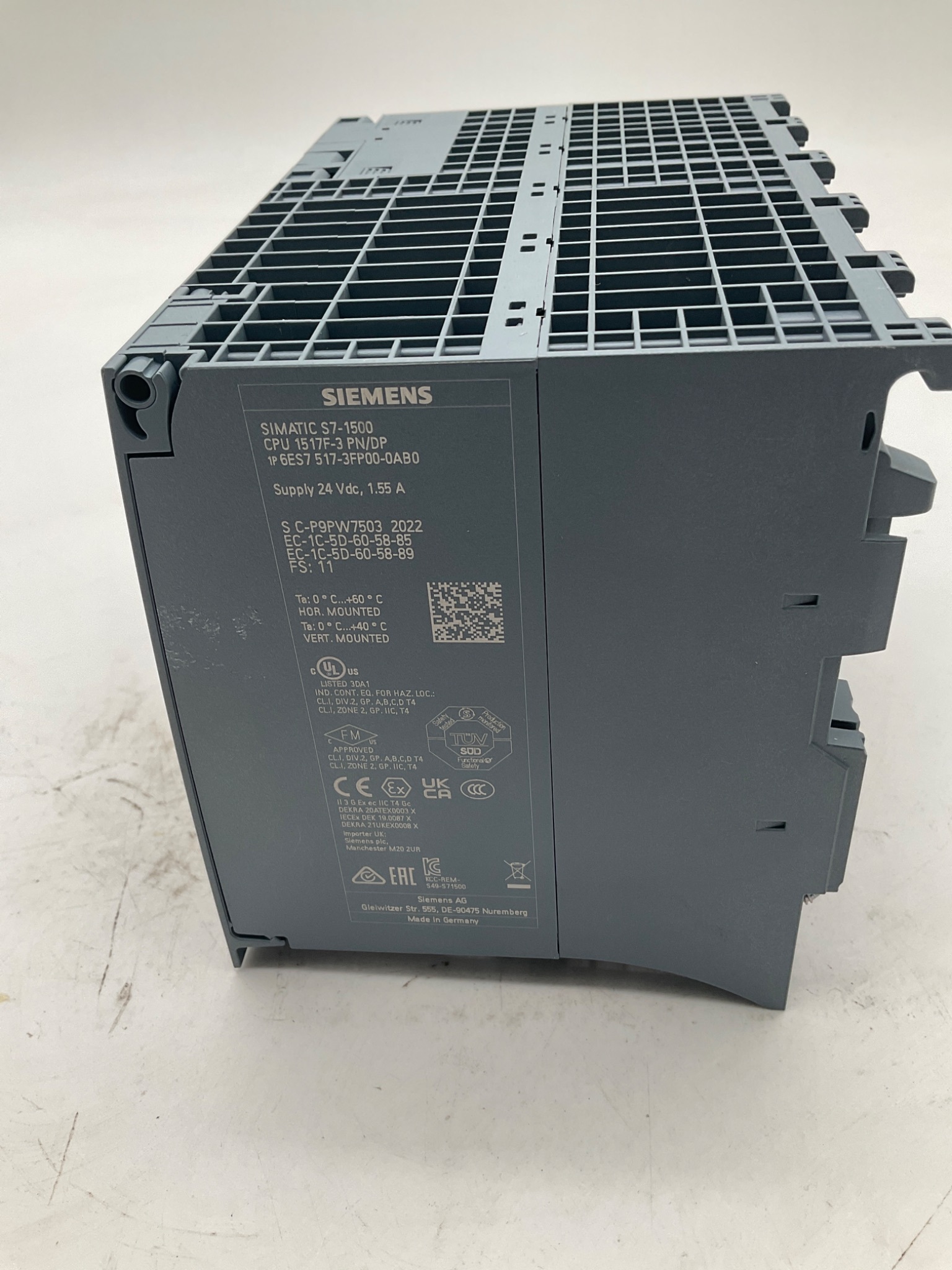 SIEMENS 6ES7517‑3FP00‑0AB0 SIMATIC S7‑1500 CPU 1517‑3 PN/DP USED 1