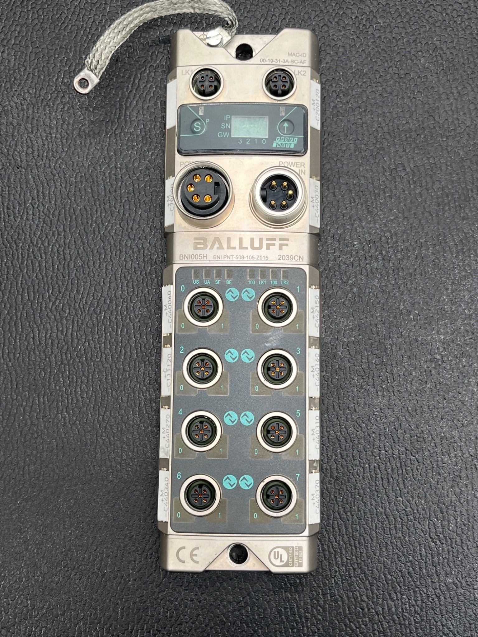 BALLUFF BNI PNT‑508‑105‑Z015 PROFINET I/O Module BNI005H USED 0
