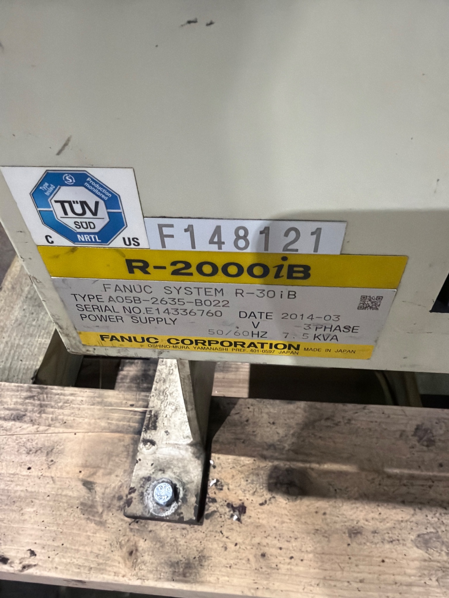 FANUC R-2000iB/210F Complete w/ R-30iB Controls USED 12