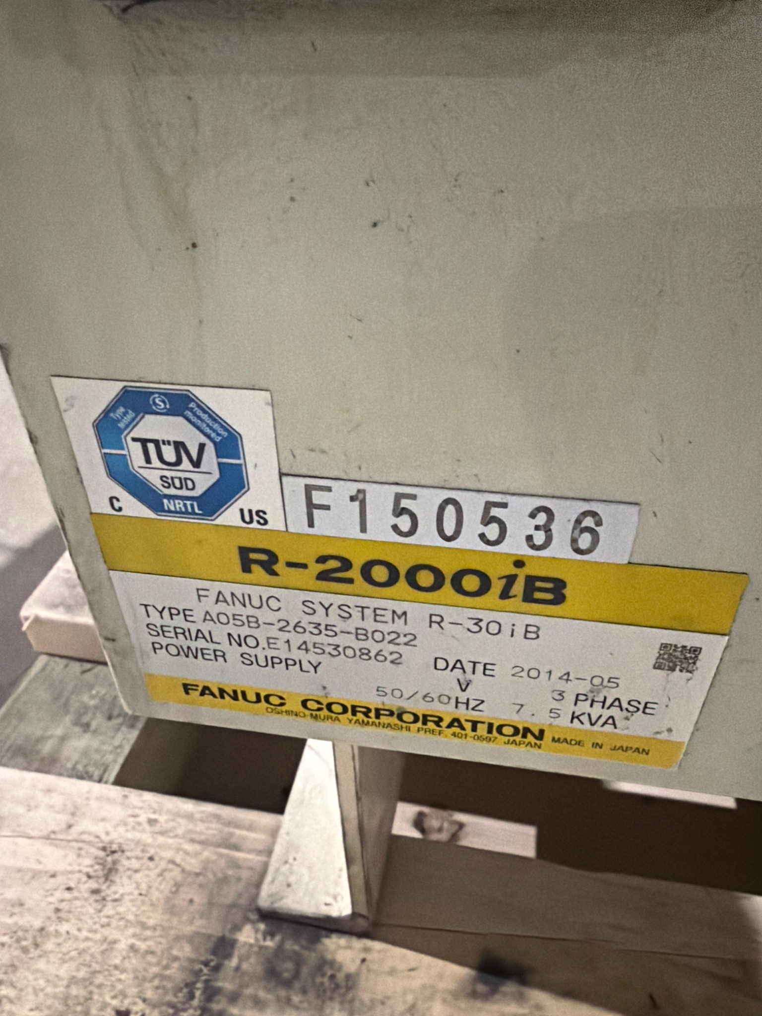 FANUC R-2000iB/210F Complete w/ R-30iB Controls USED 3