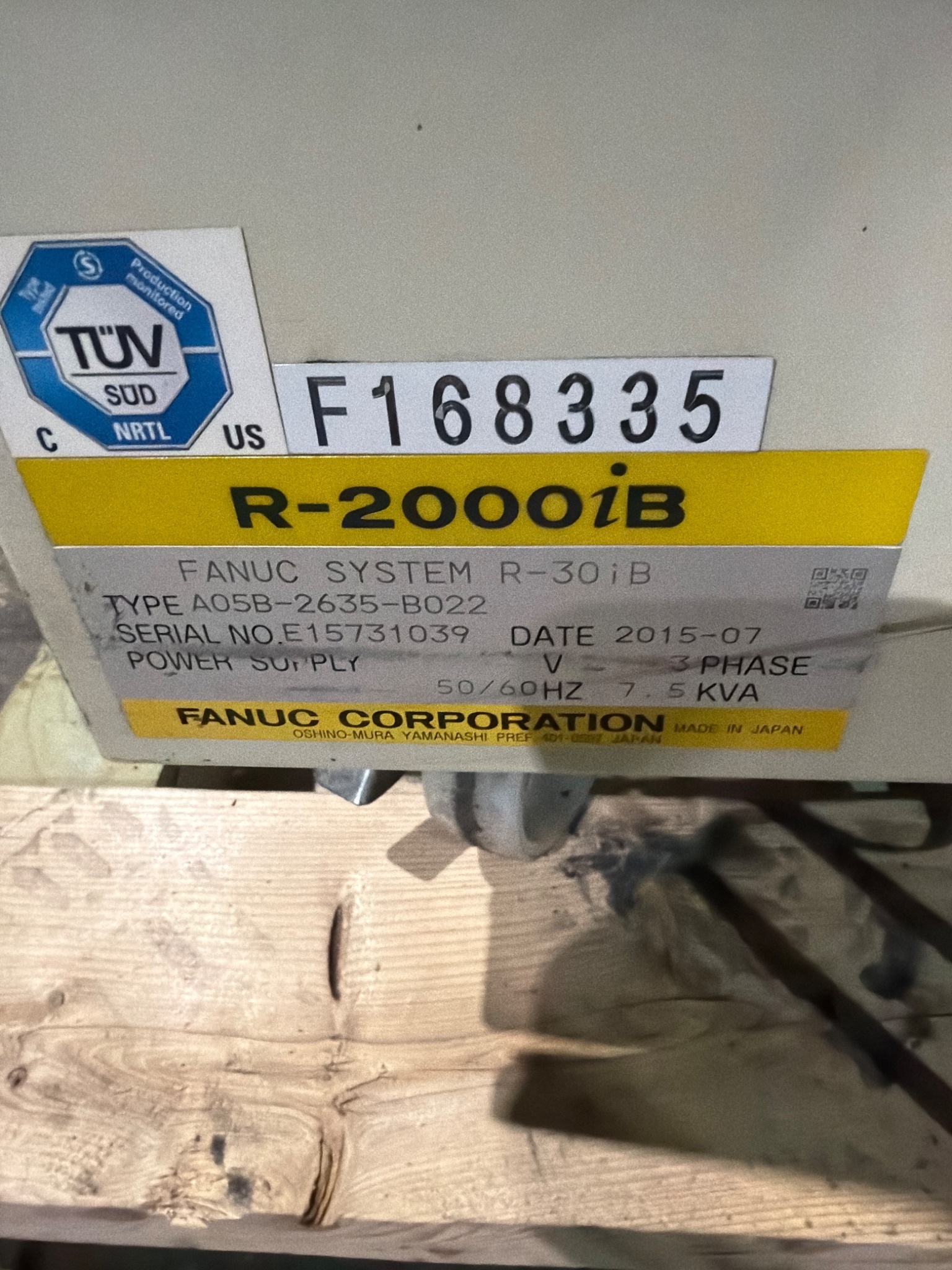 FANUC R-2000iB/210F Complete w/ R-30iB Controls USED 10