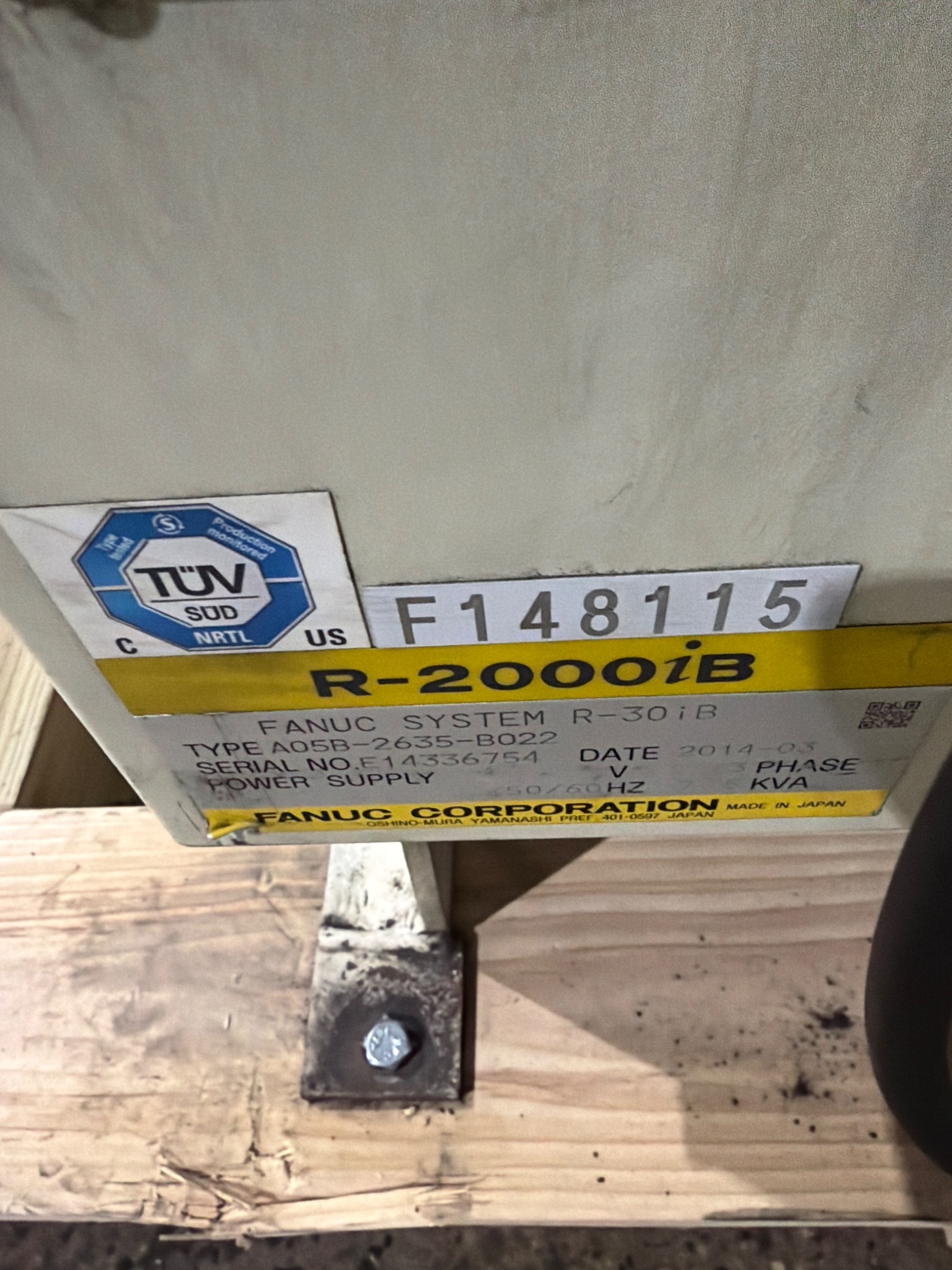 FANUC R-2000iB/210F Complete w/ R-30iB Controls USED 11