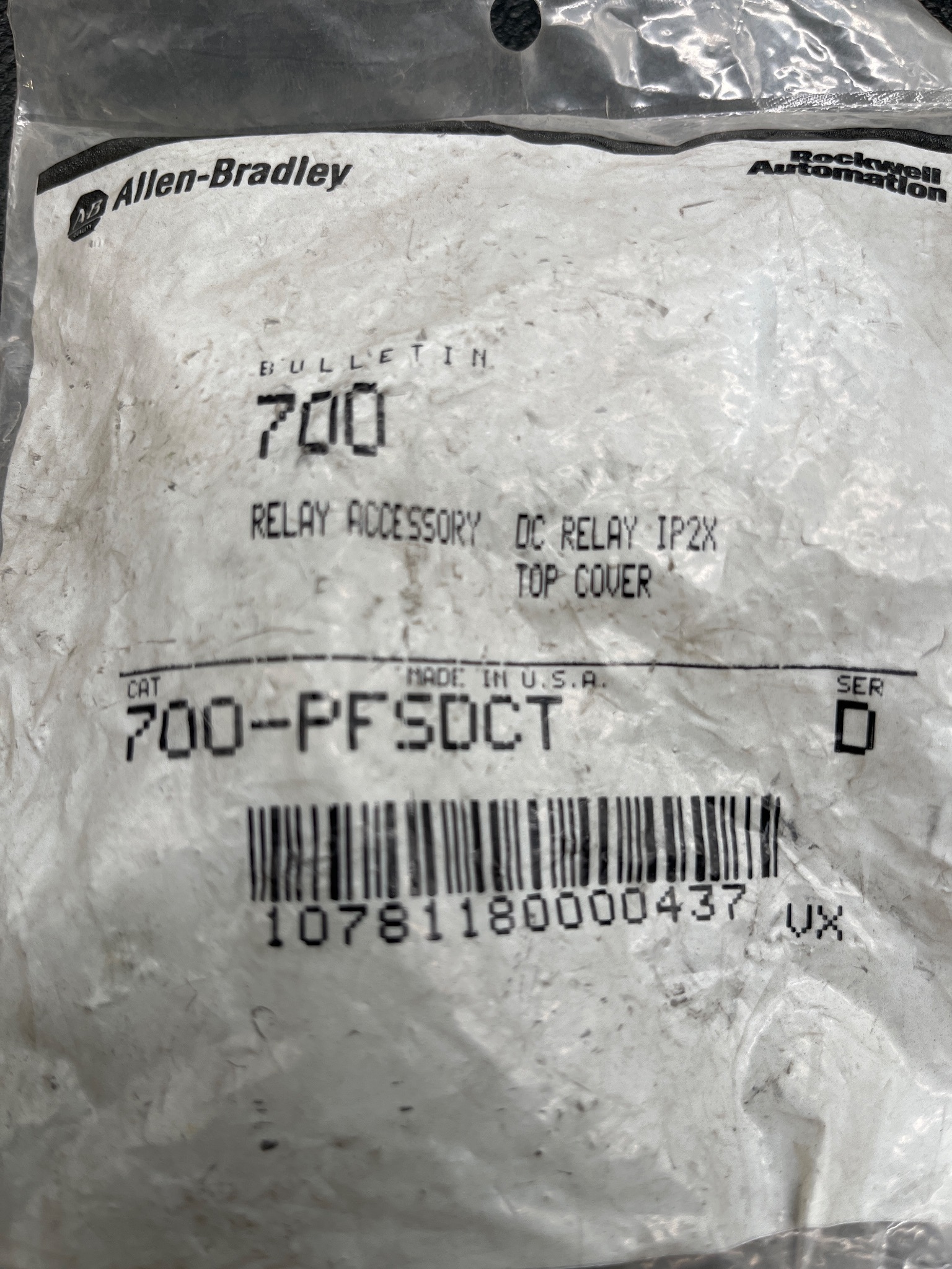 ALLEN BRADLEY 700-PFSDCT Relay Accessory NEW (LOT OF 5) 2