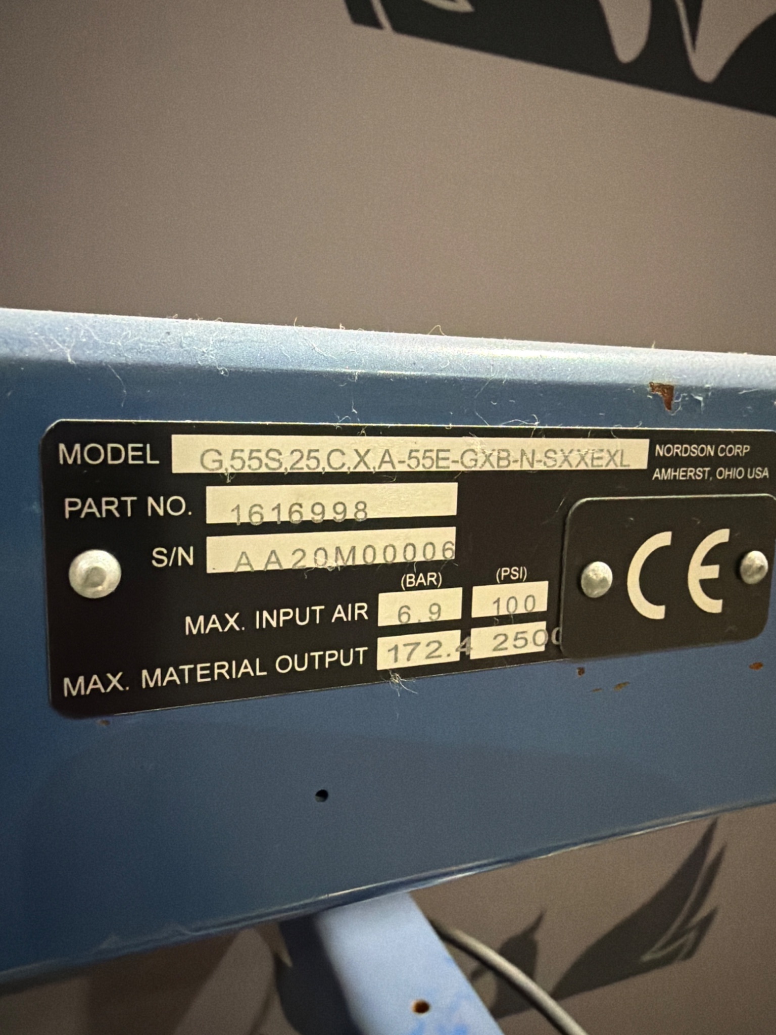NORDSON RHINO XD3 BULK UNLOADER LOW VOLUME PUMP SYSTEM USED 8