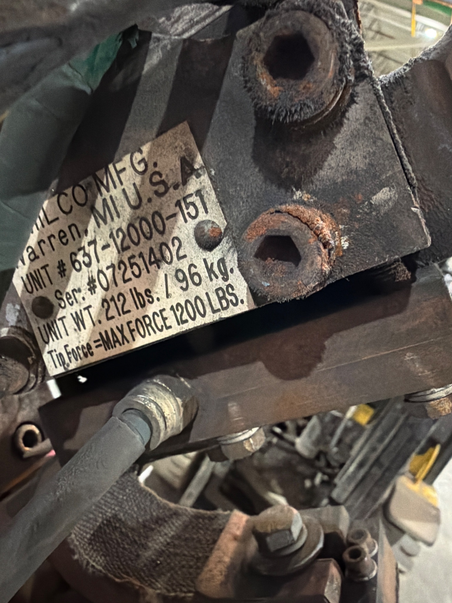 MILCO 637‑12000‑151 C‑Type Weld Gun USED AS‑IS 4