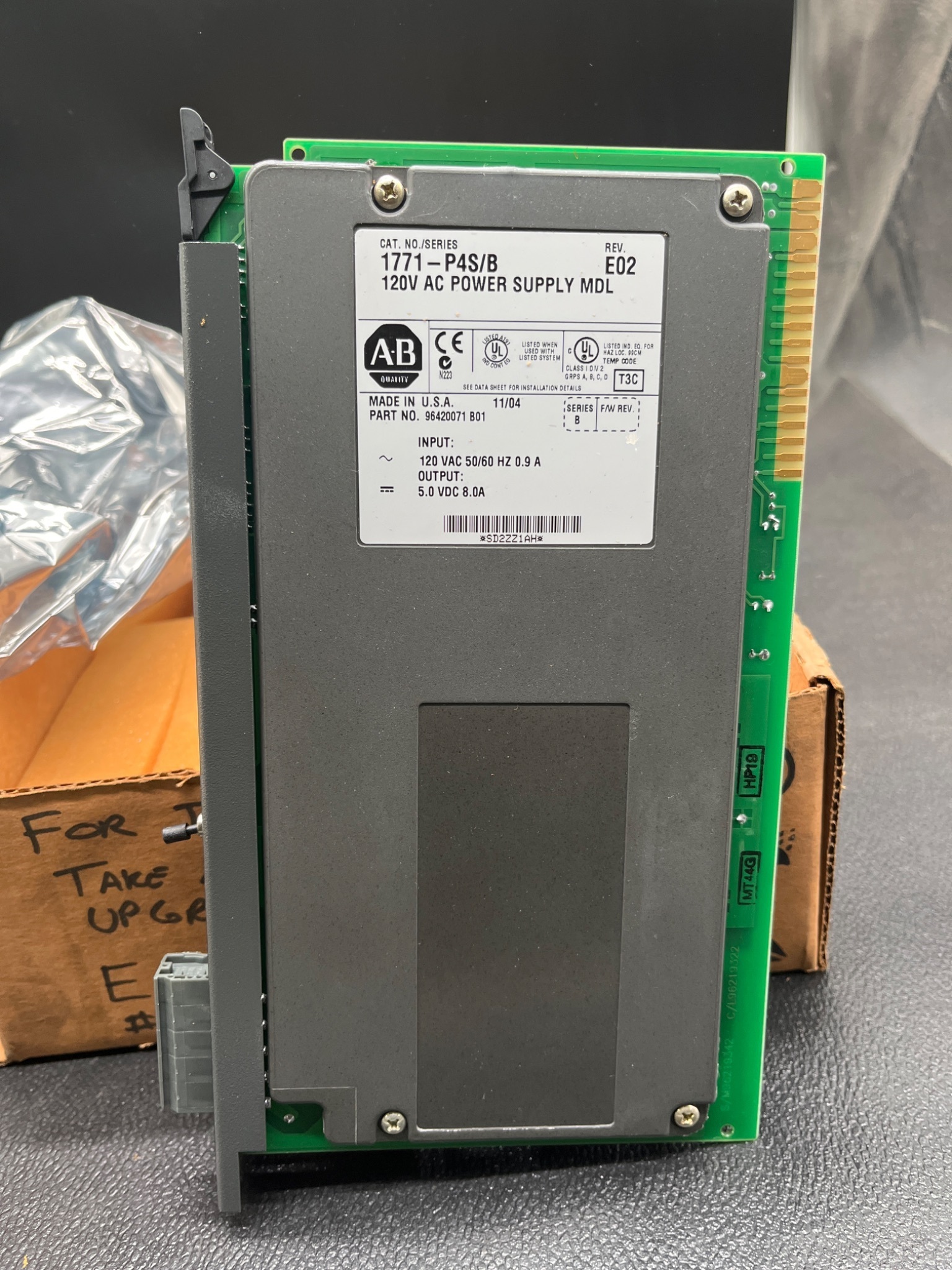ALLEN BRADLEY 1771‑P4S/B 120V AC Power Supply Module NEW 8